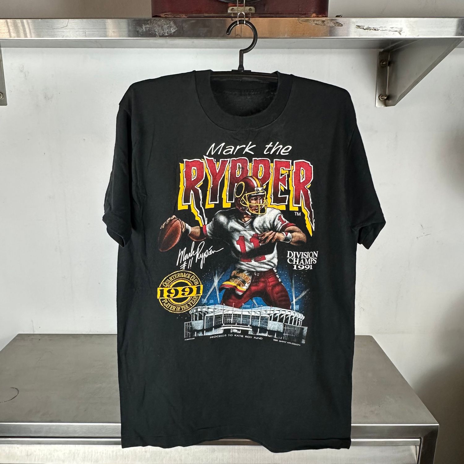 ​Vintage 1991 Mark Rypien the Rypper Redskins NFL T-shirt