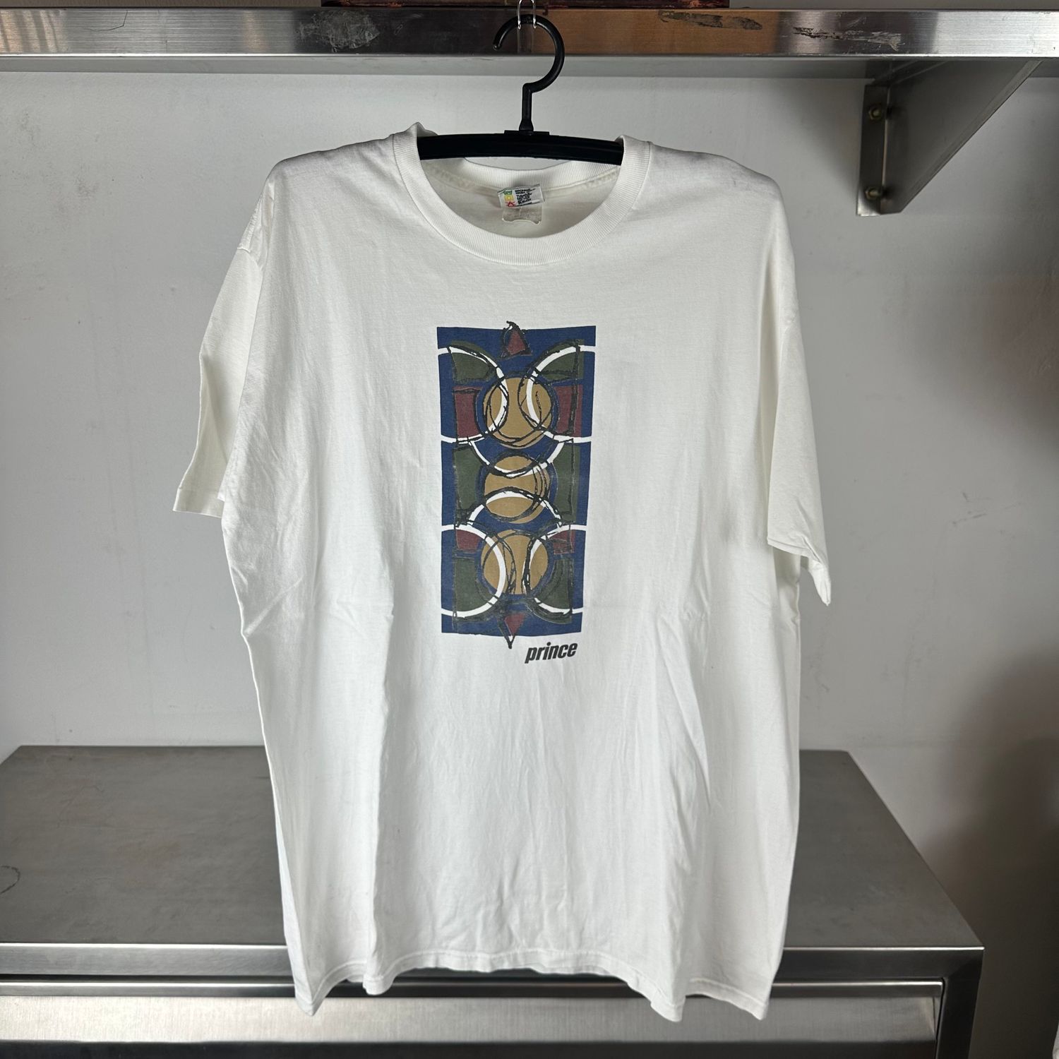 Vintage 90s Prince Tennis Graphic Artwork Promo T-shirt