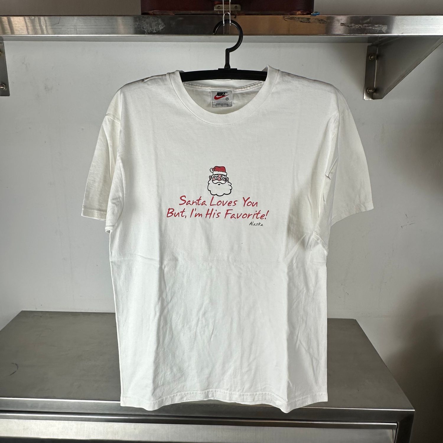 ​Vintage Nike 90s Santa Loves You But, I&#39;m His Favorite! T-shirt