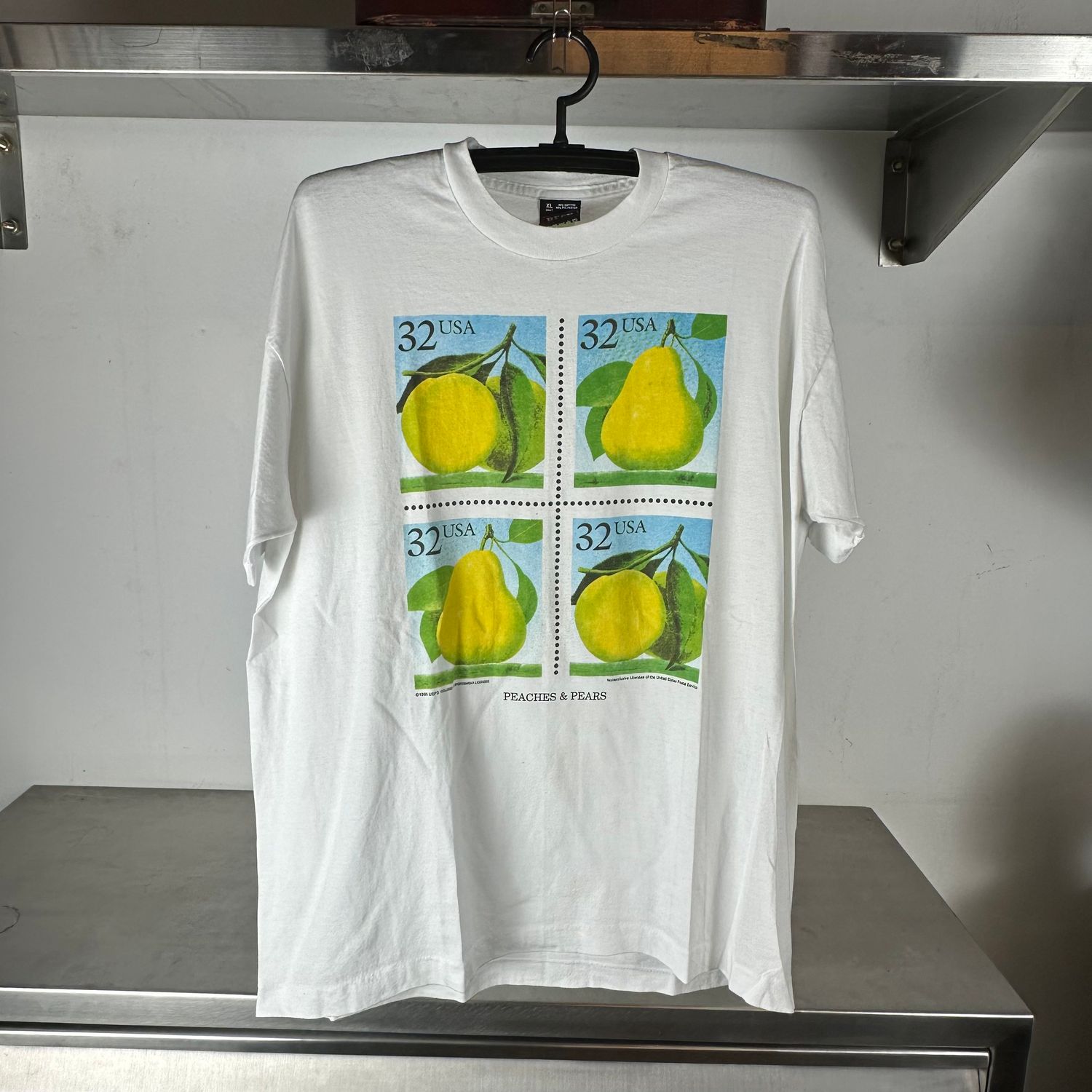 ​Vintage 1995 Peaches &amp; Pears USPS Stamp Graphic T-shirt