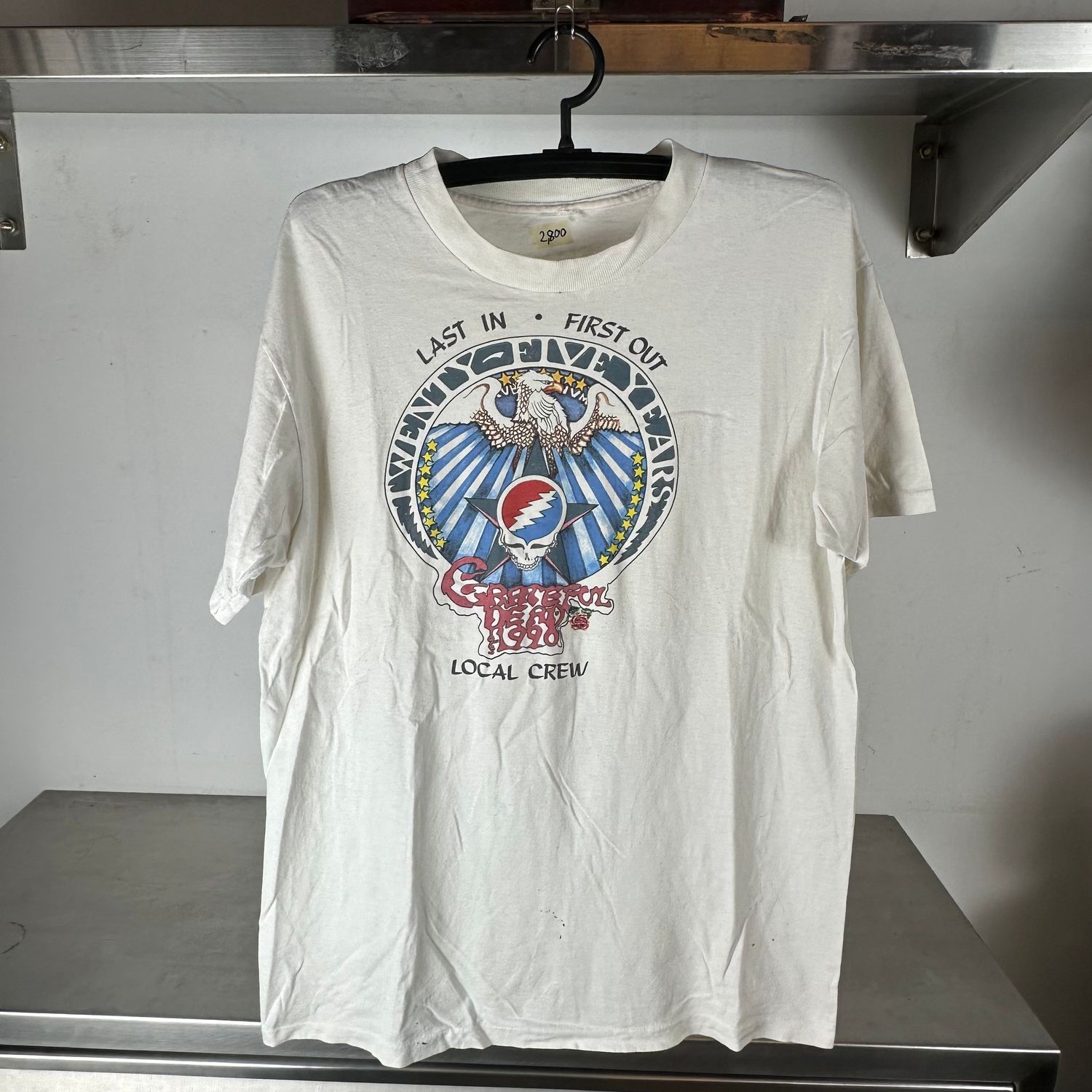 ​Vintage 1990 Grateful Dead Last In First Out Local Crew Tour T-shirt