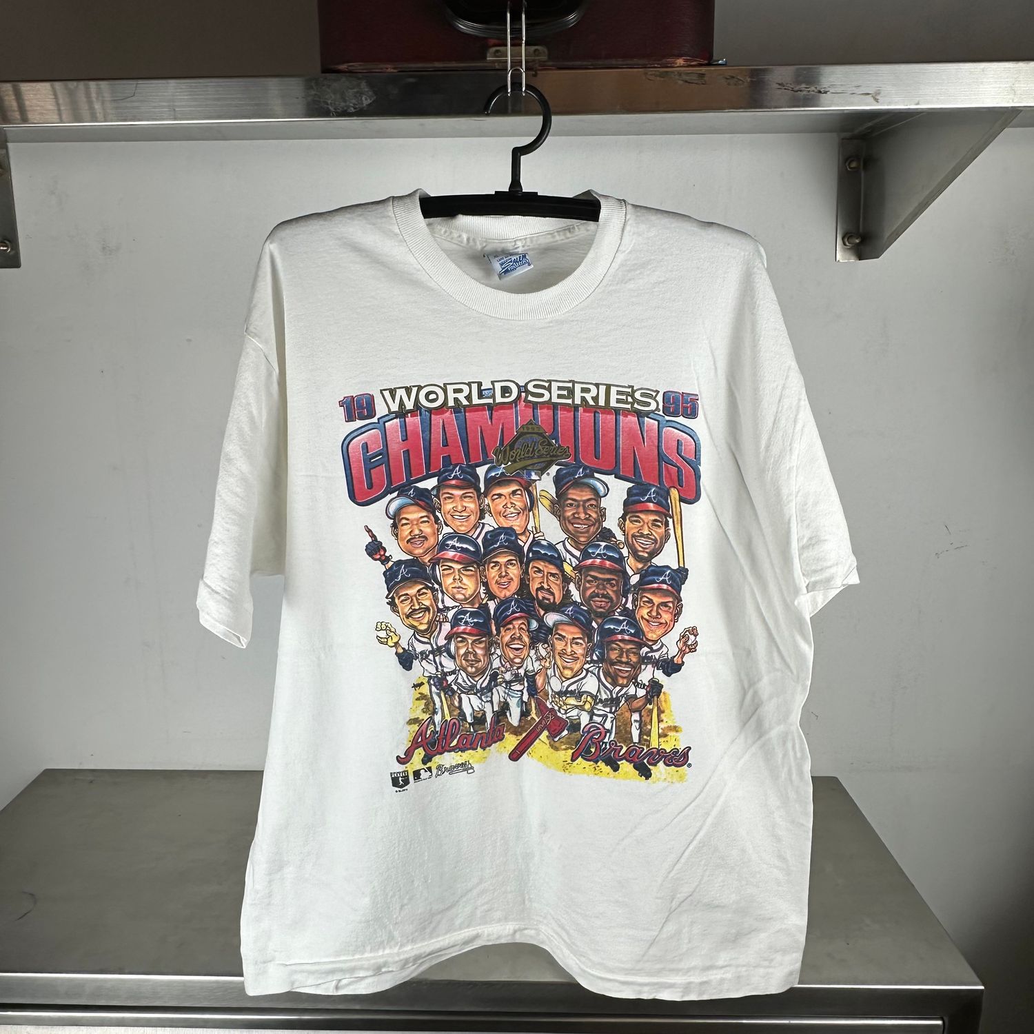 ​Vintage 1995 Atlanta Braves World Champions Caricature MLB T-shirt