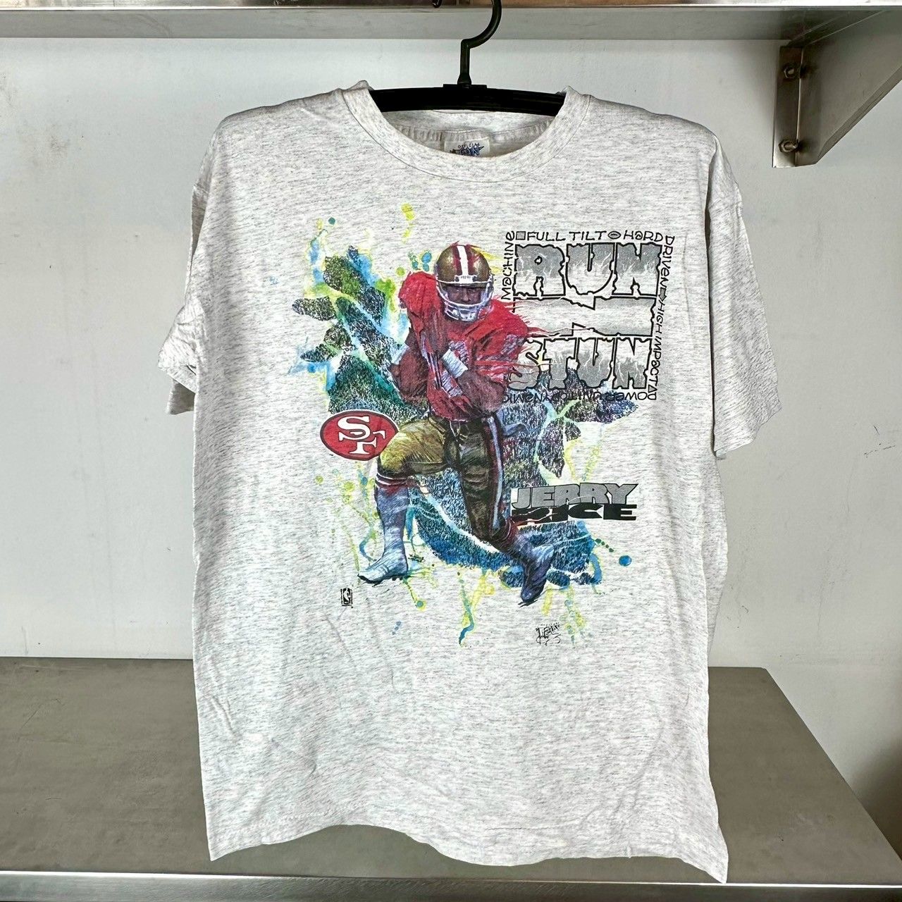 ​Vintage 90s San Francisco 49ers Jerry Rice Run N Stun NFL T-shirt