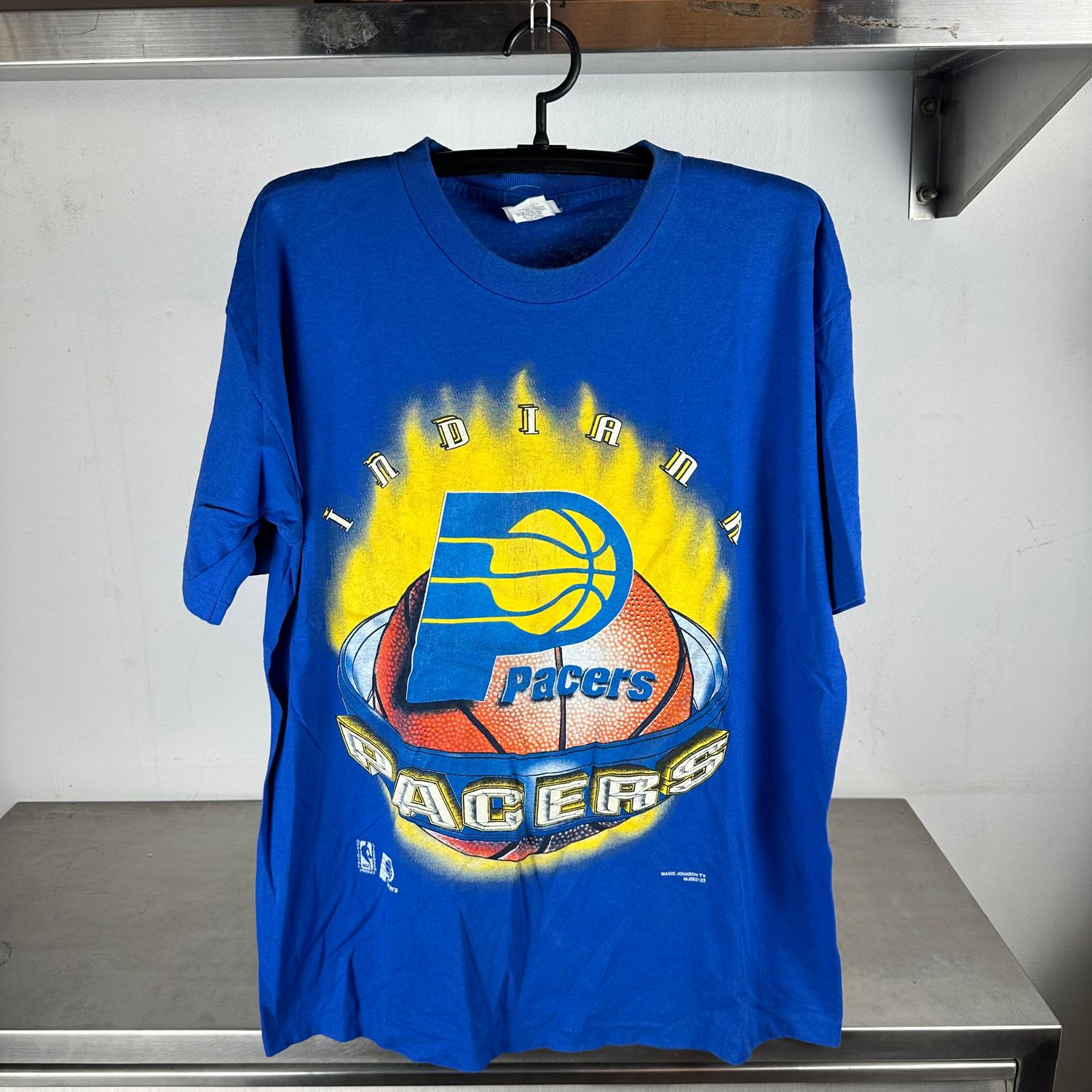 ​​Vintage 90s Indiana Pacers Basketball Flame NBA T-Shirt