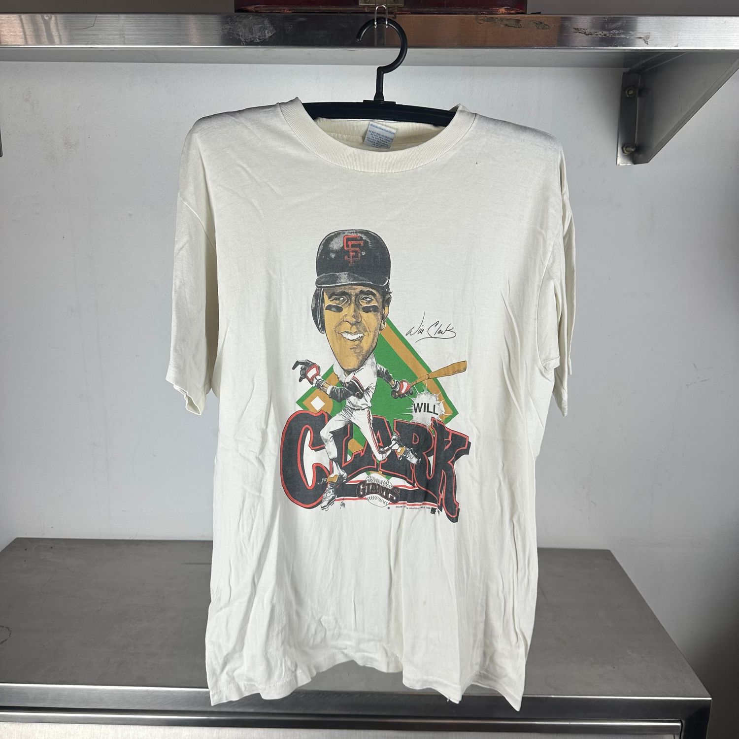 ​Vintage 1989 Will Clark San Francisco Giants Caricature MLB T-shirt