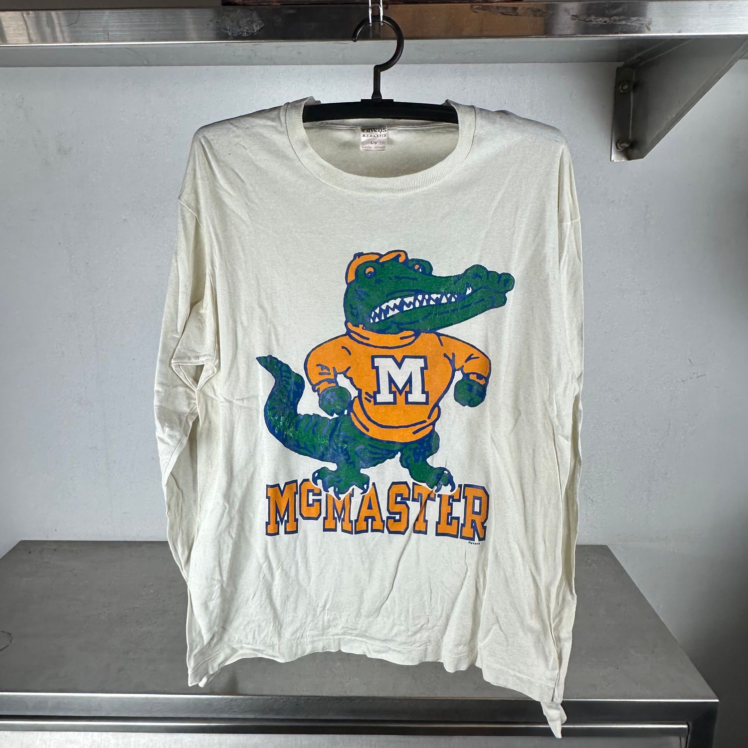 ​Vintage 90s McMaster University Double Sided Graphic Longsleeves T-shirt