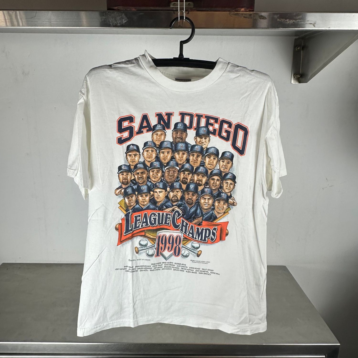 ​Vintage 1998 San Diego Padres MLB League Champs Caricature T-shirt