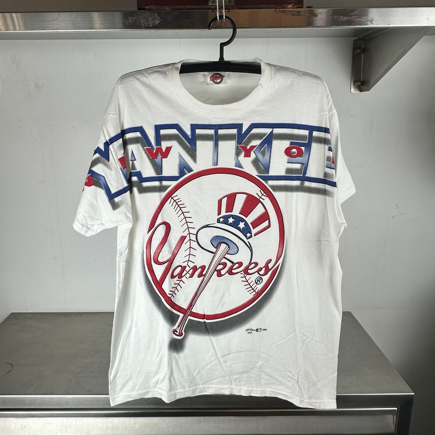 ​Vintage 1998 New York Yankees All Over Print MLB AOP T-shirt