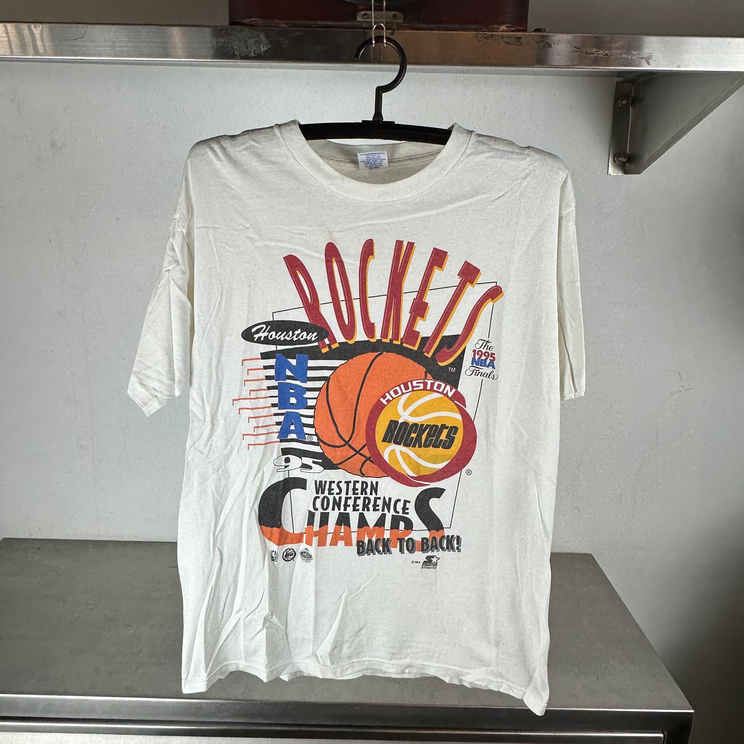 ​Vintage 1995 Houston Rockets NBA Finals Starter T-shirt