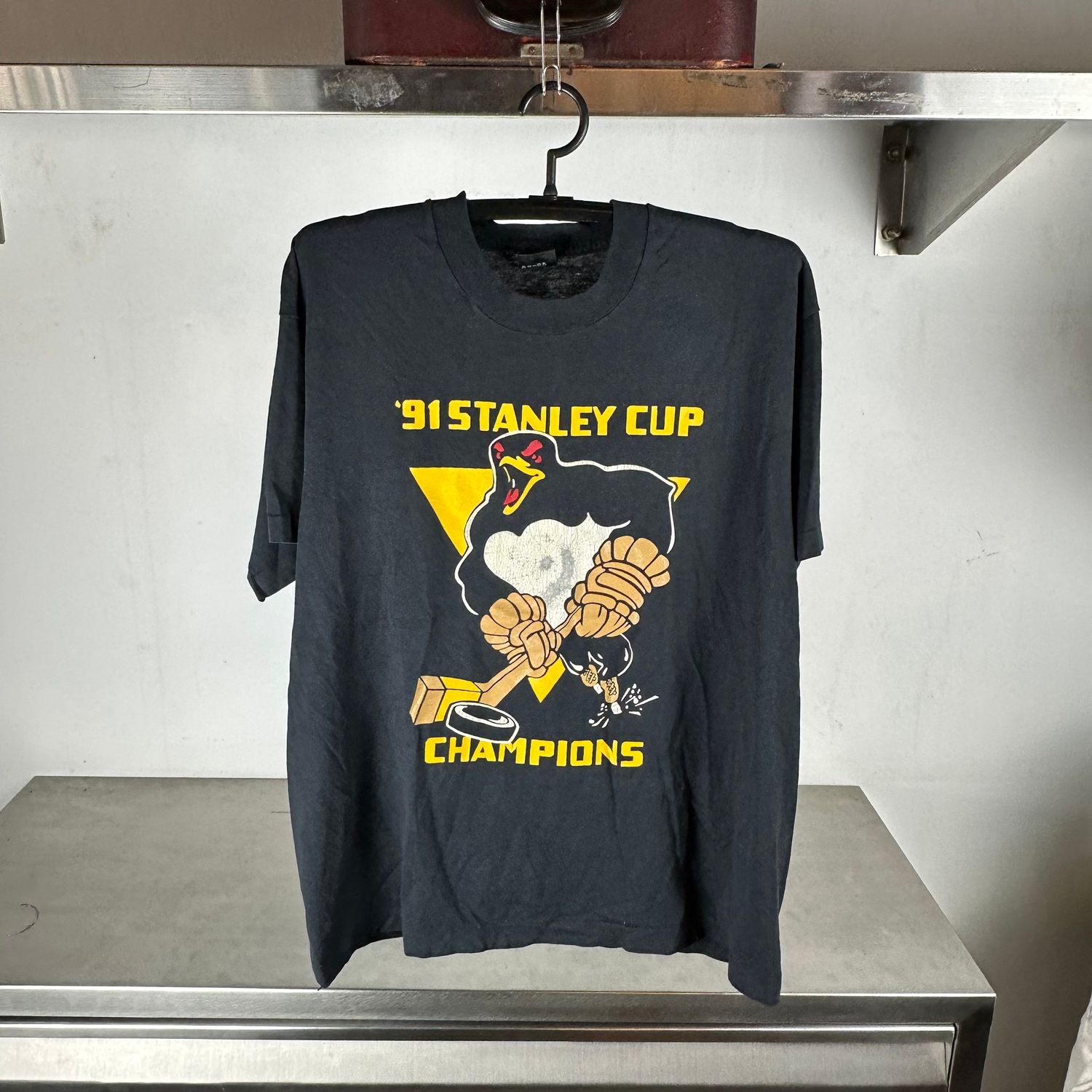 ​Vintage 1991 Pittsburgh Penguins Stanley Cup Champions NHL T-shirt