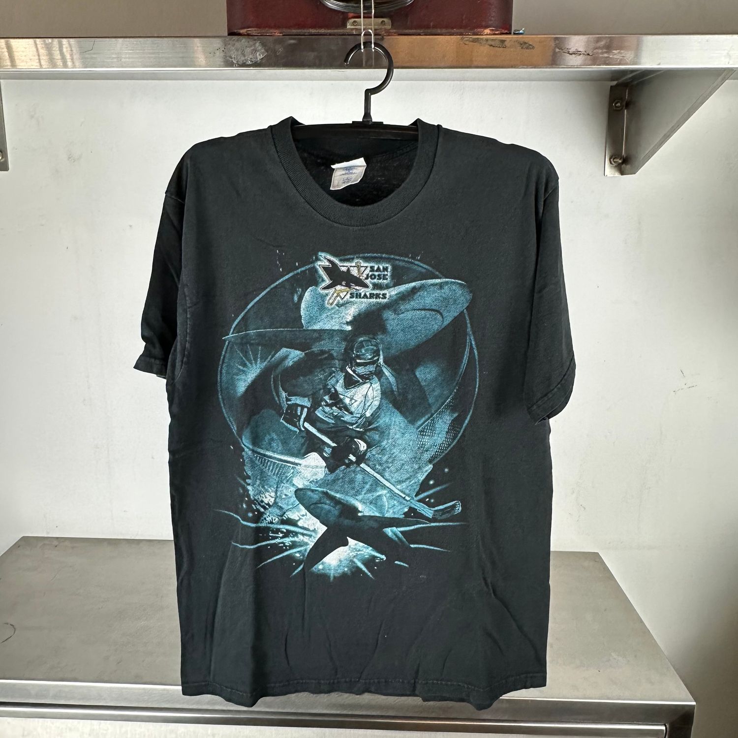 ​Vintage 90s San Jose Sharks NHL Hockey Graphic Pro Player T-shirt