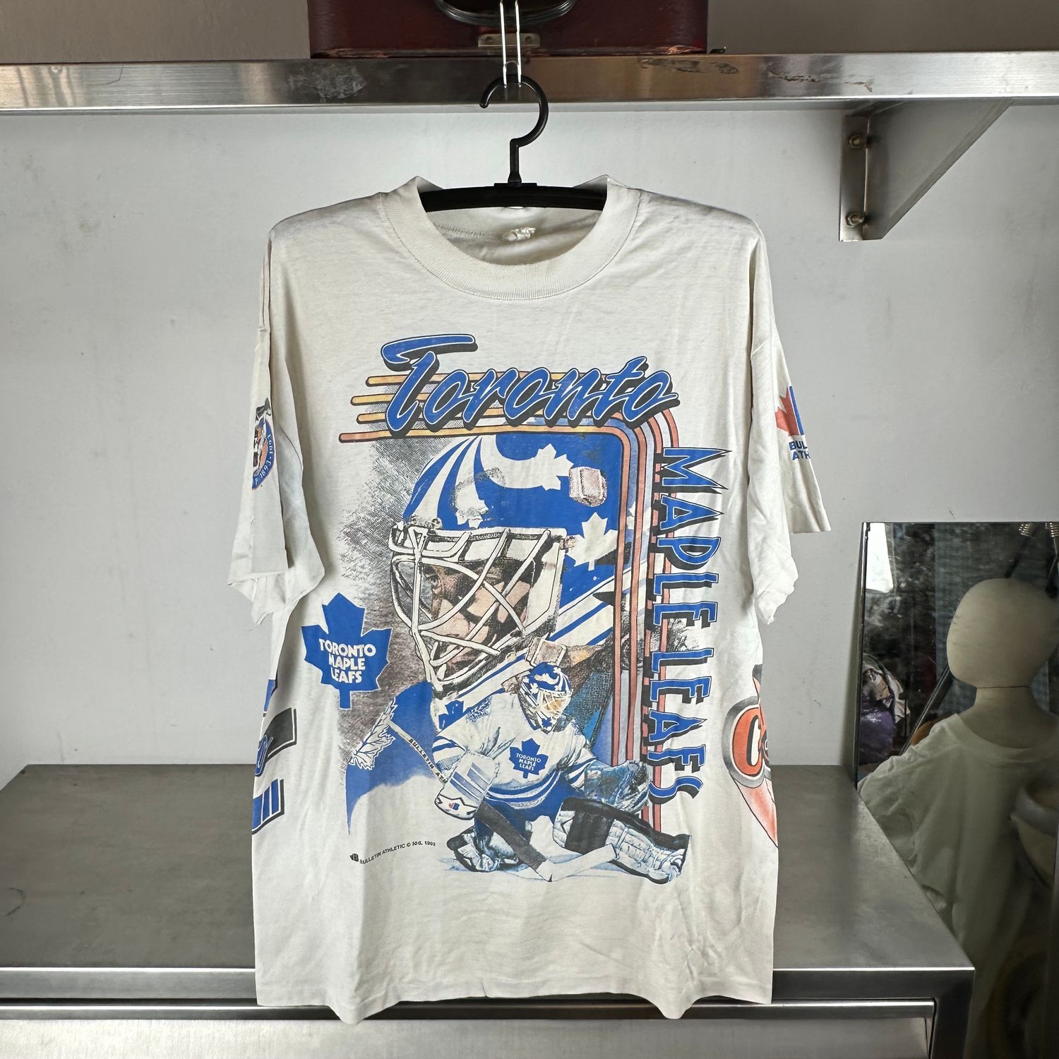 ​Vintage 1992 Toronto Maple Leafs Bulletin Athletic AOP NHL T-shirt