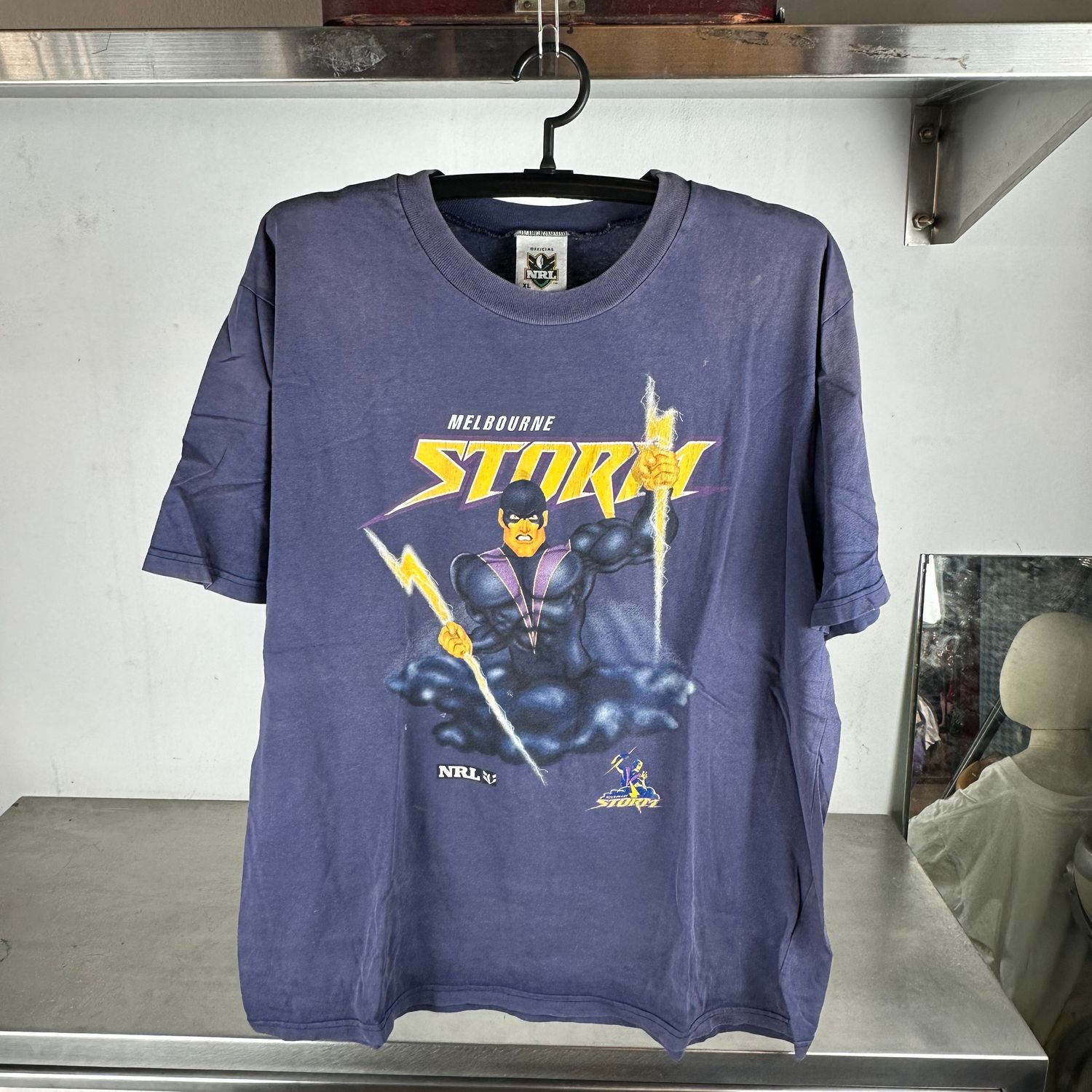 ​Vintage 90s Melbourne Storm NRL Mascot Graphic T-shirt
