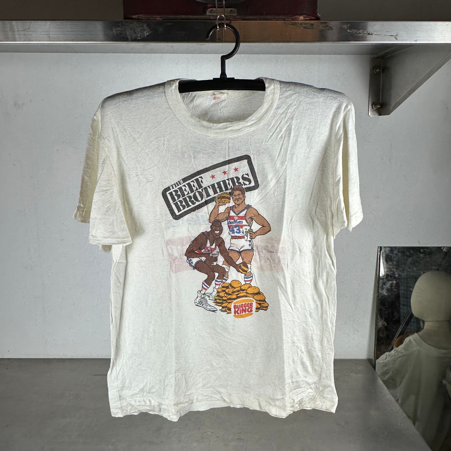 ​Vintage 80s Washington Bullets The Beef Brothers NBA Burger King T-shirt