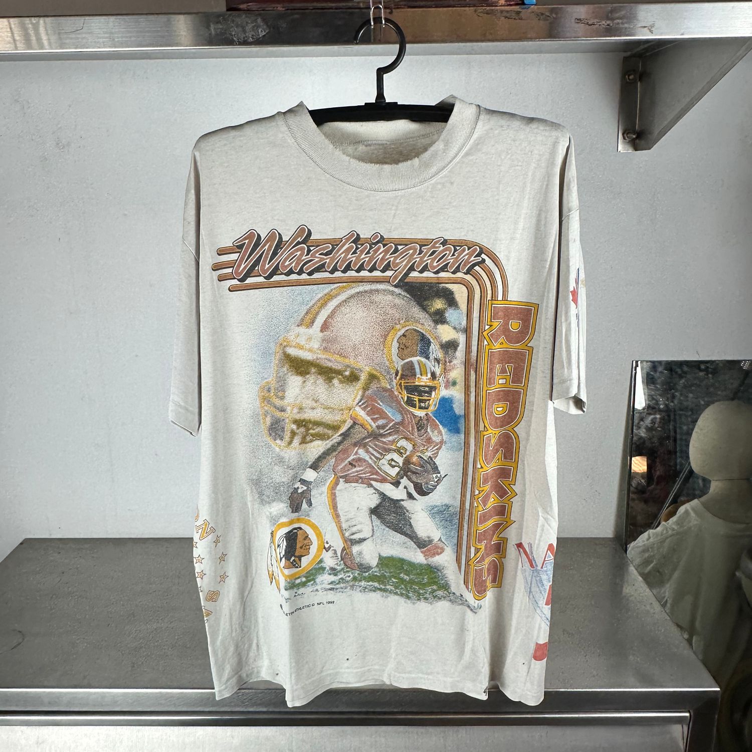 ​Vintage 1992 Washington Redskins Bulletin Athletic NFL AOP T-shirt