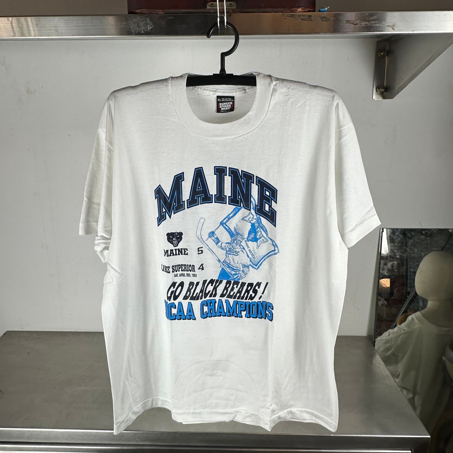 ​Vintage 1993 Maine Black Bears Hockey NCAA Champions T-shirt