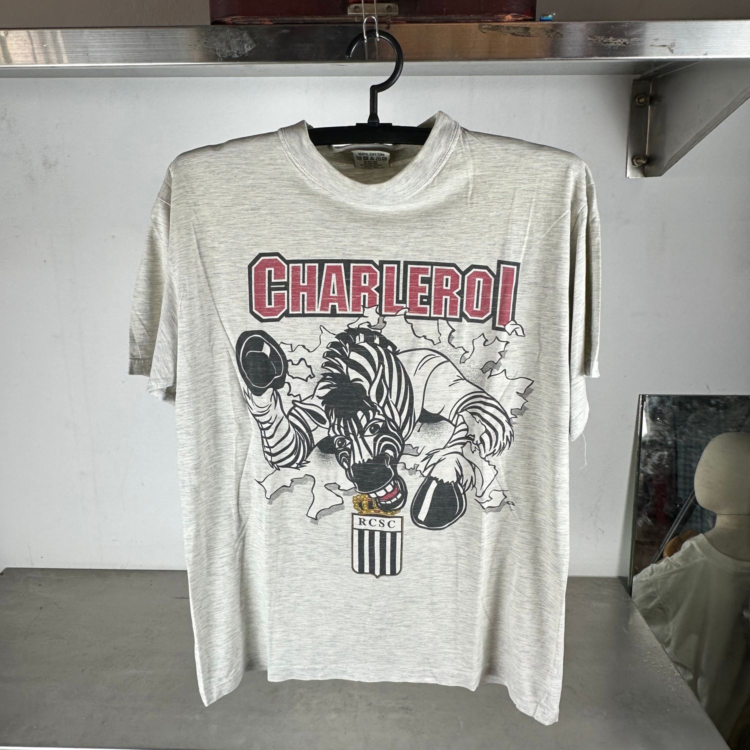​Vintage 90s Royal Charleroi SC Soccer Breakthrough Nutmeg T-shirt