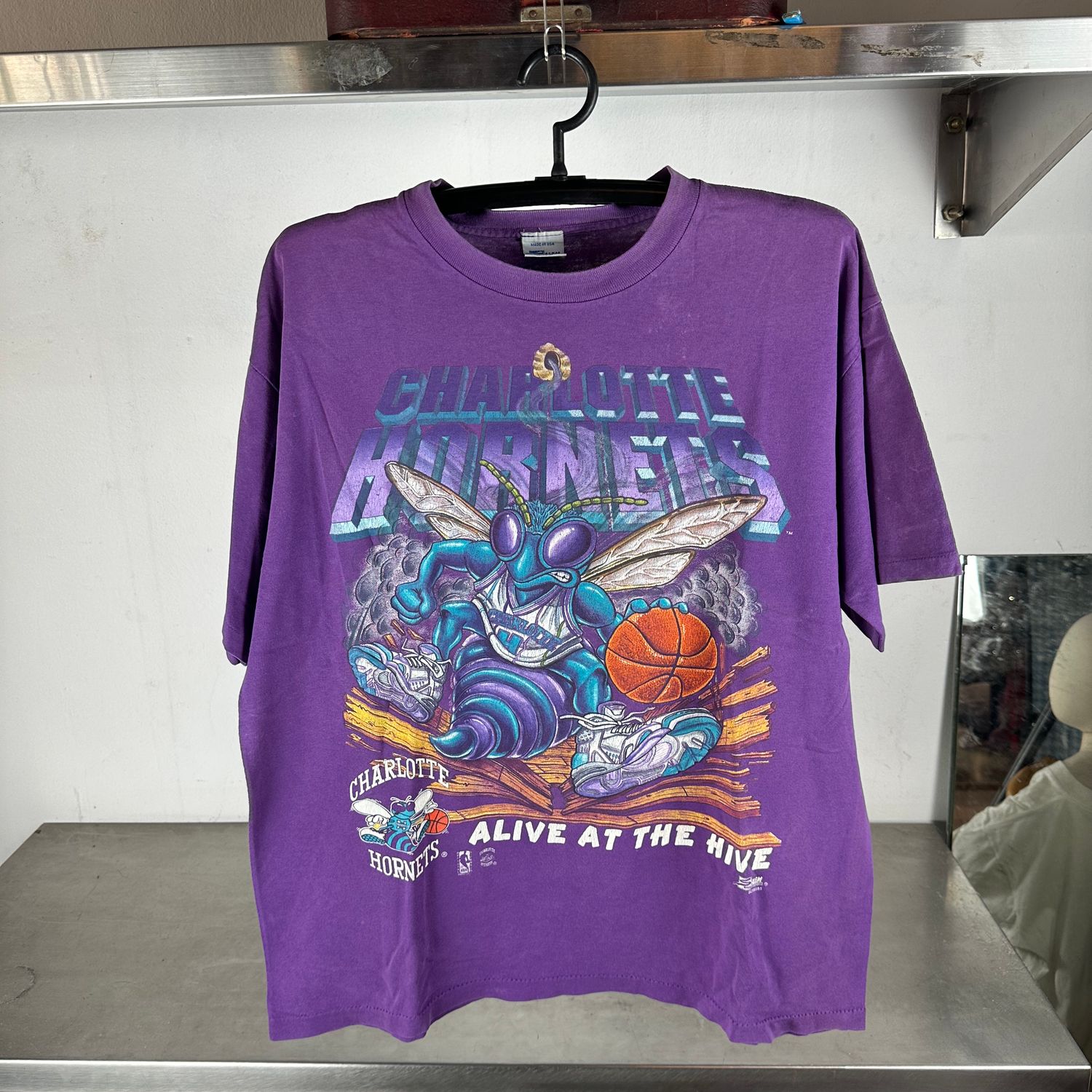 ​Vintage 90s Charlotte Hornets Alive at The Hive NBA T-shirt