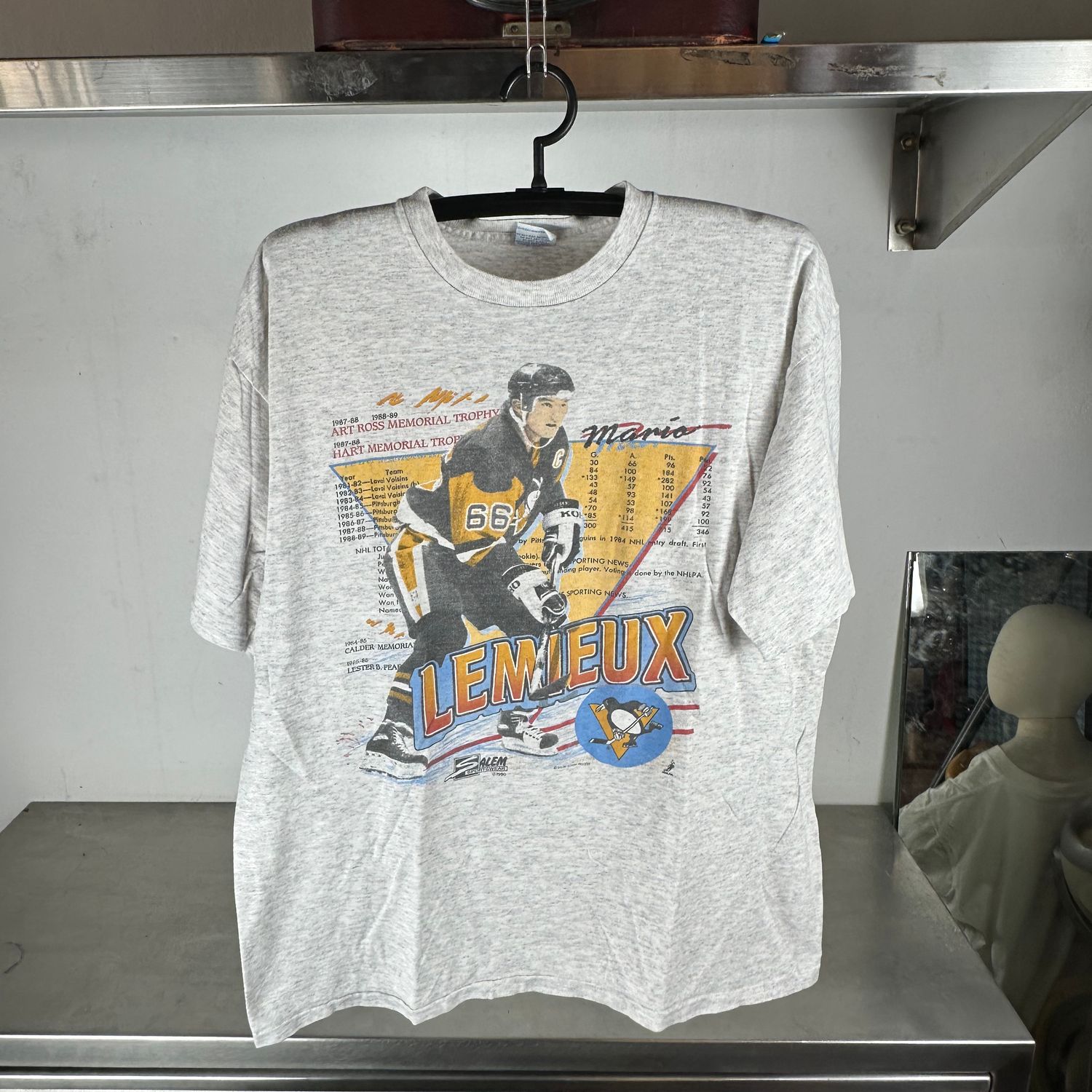 ​Vintage 1990 Mario Lemieux Pittsburgh Penguins NHL T-shirt