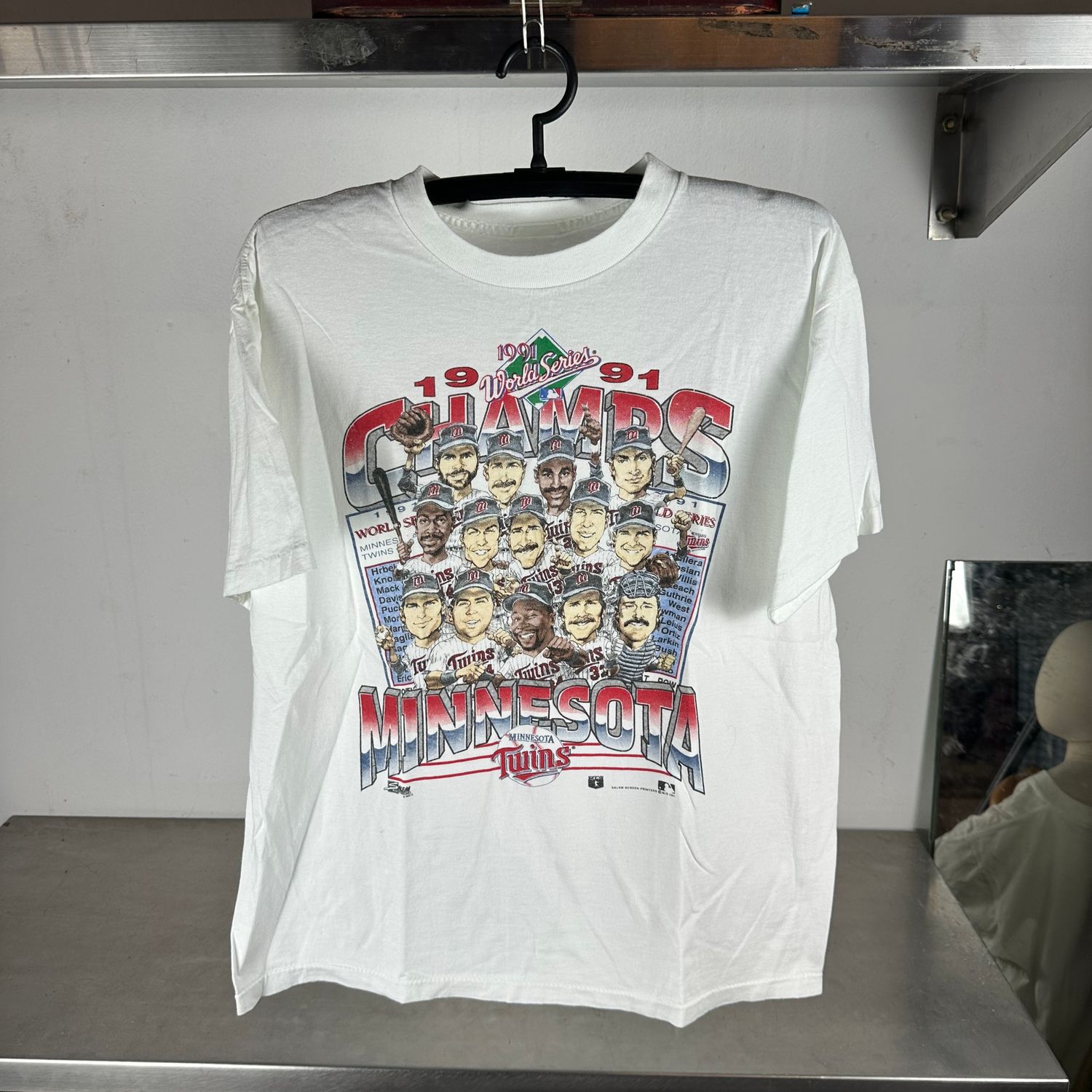 ​​Vintage 1991 Minnesota Twins MLB World Champions Caricature T-shirt