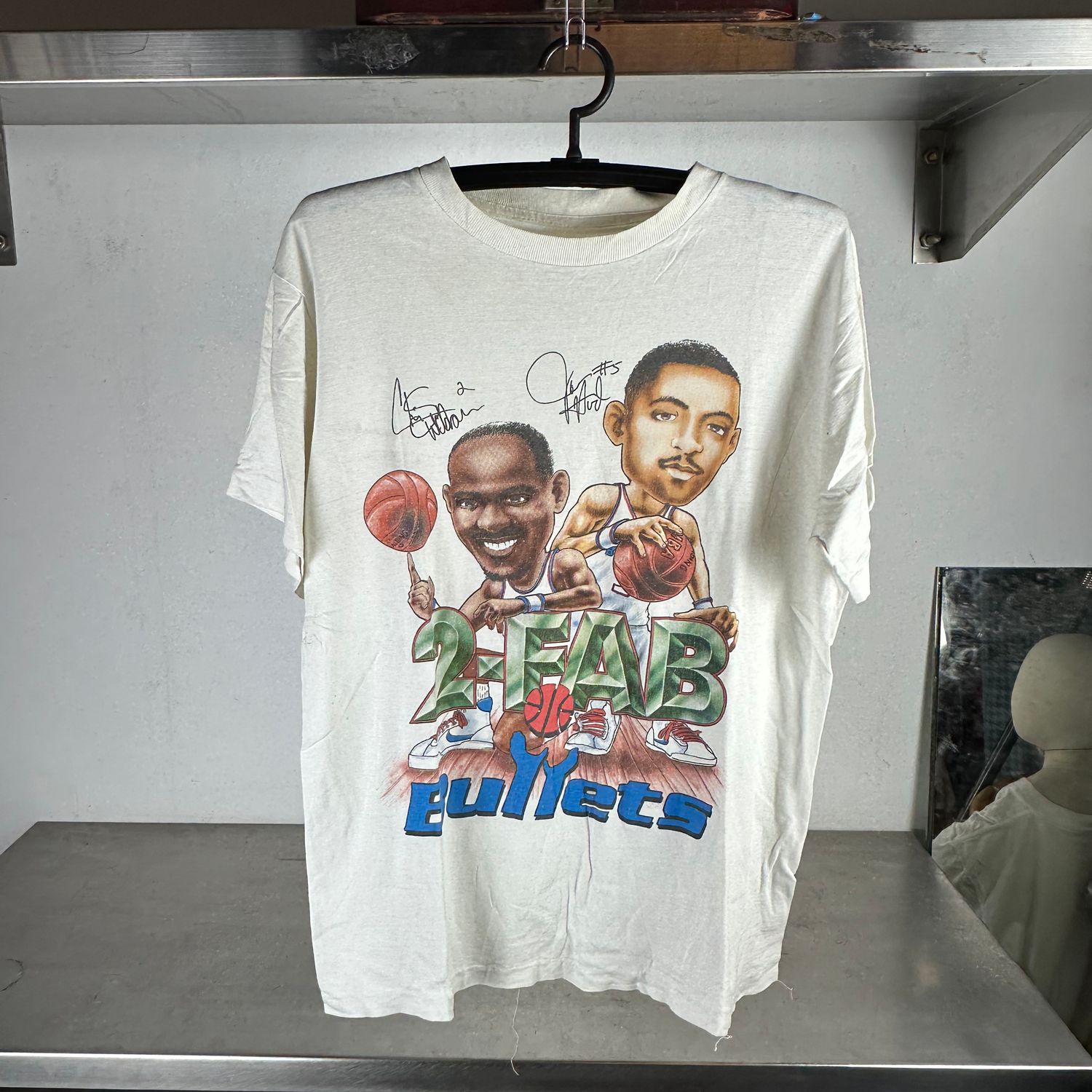​​Vintage 90s Washington Bullets 2-Fab NBA Caricature T-shirt