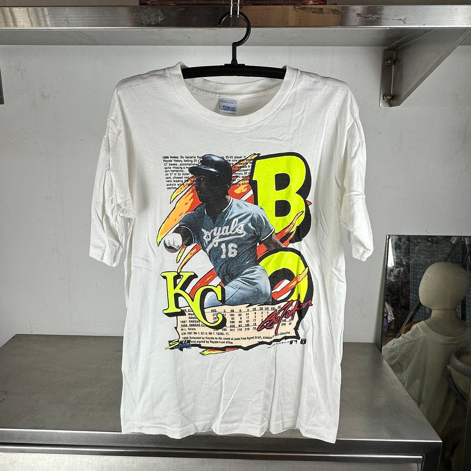 ​Vintage 1990 Bo Jackson Kansas City Royals MLB Salem Sportswear T-shirt