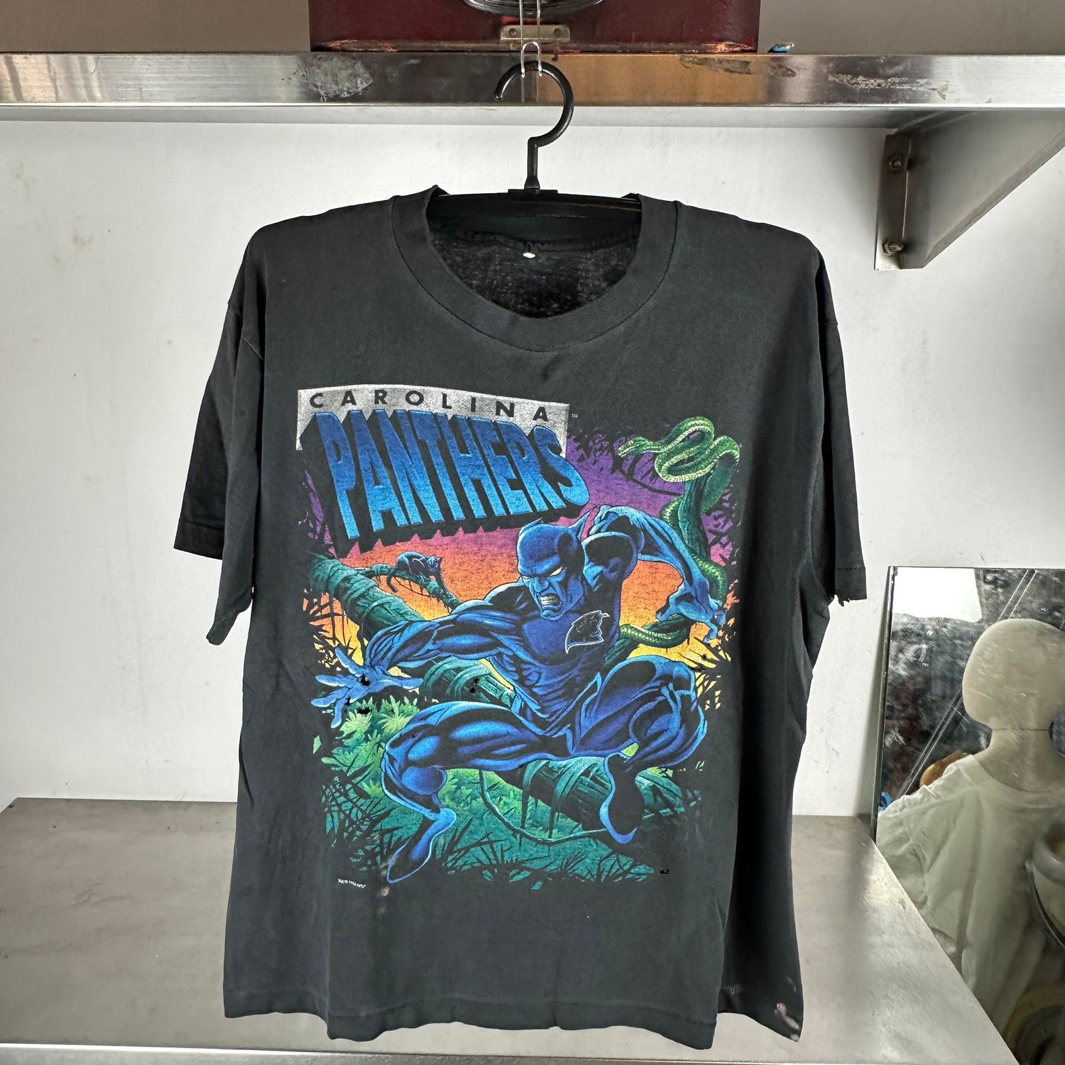 ​Vintage 1994 Carolina Panthers Superhero NFL Salem Sportswear T-Shirt