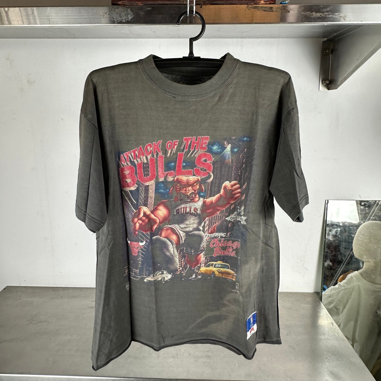 ​Vintage 90s Chicago Bulls Attack of the Bulls NBA Nutmeg XL T-Shirt