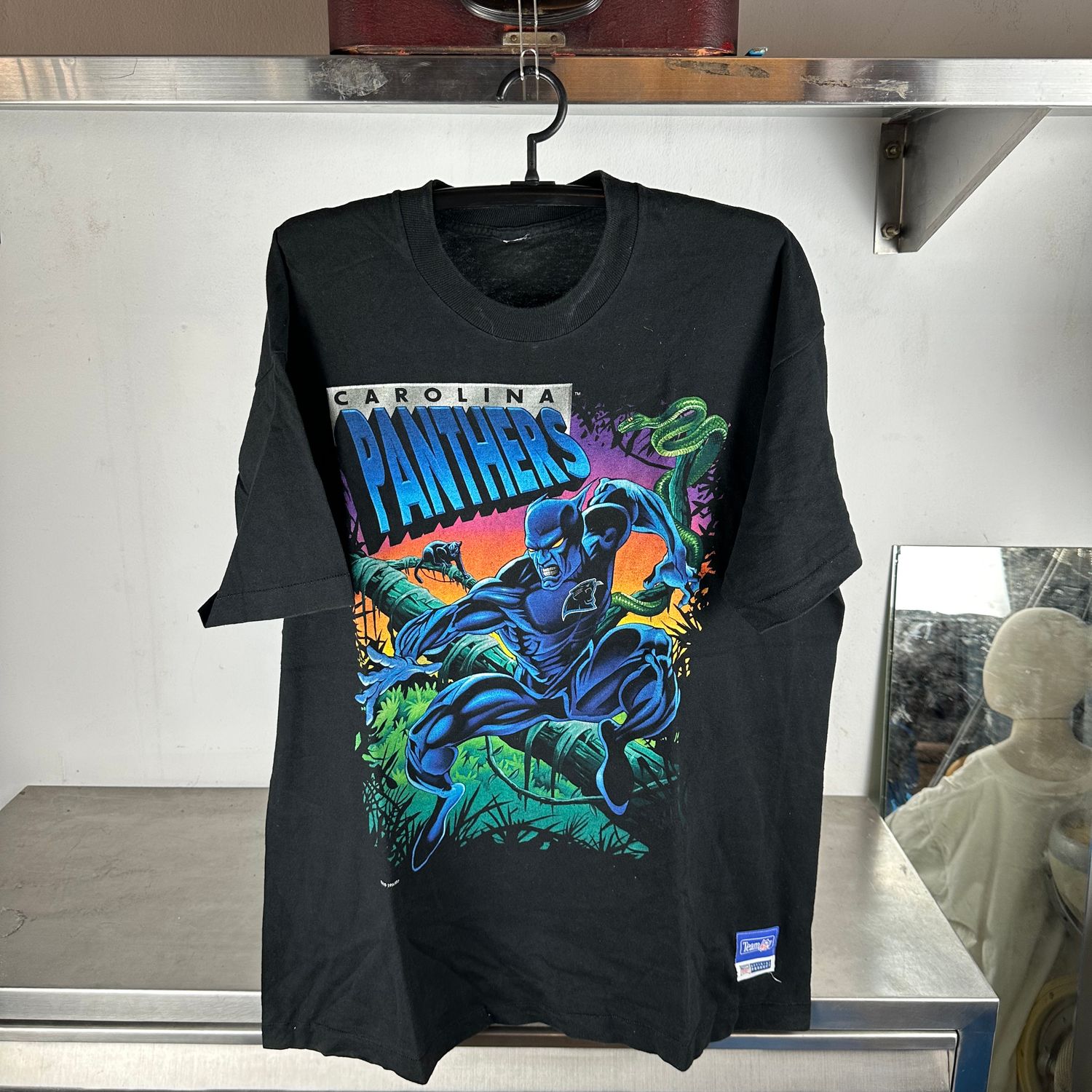 ​Vintage 1994 Carolina Panthers Superhero NFL Salem Sportswear T-Shirt