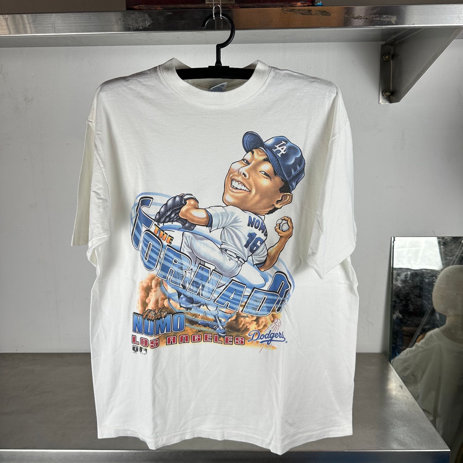 ​Vintage 1995 Hideo Nomo The Tornado MLB Caricature XL T-Shirt