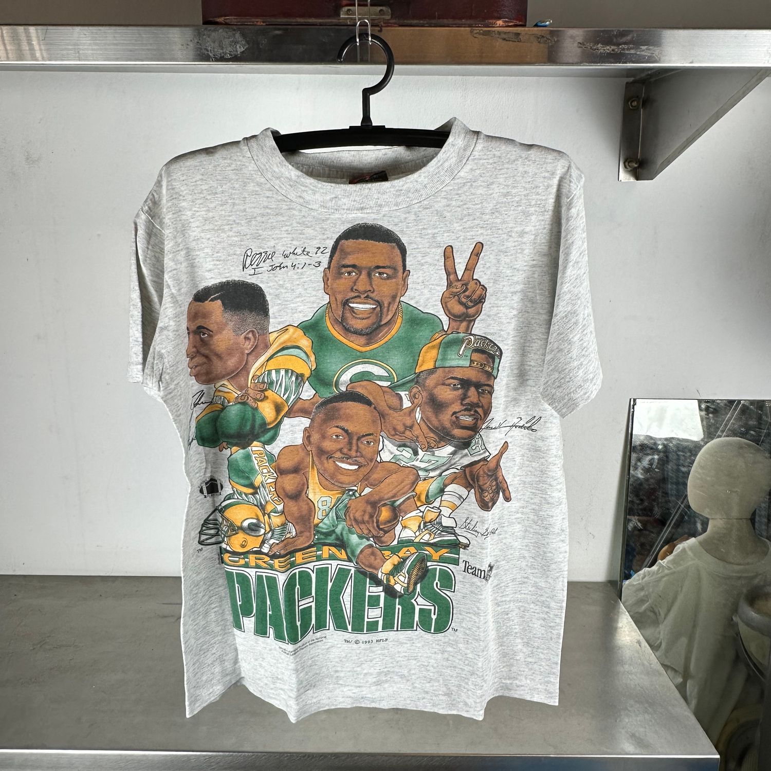​Vintage 1993 Green Bay Packers NFL Caricature Large T-Shirt
