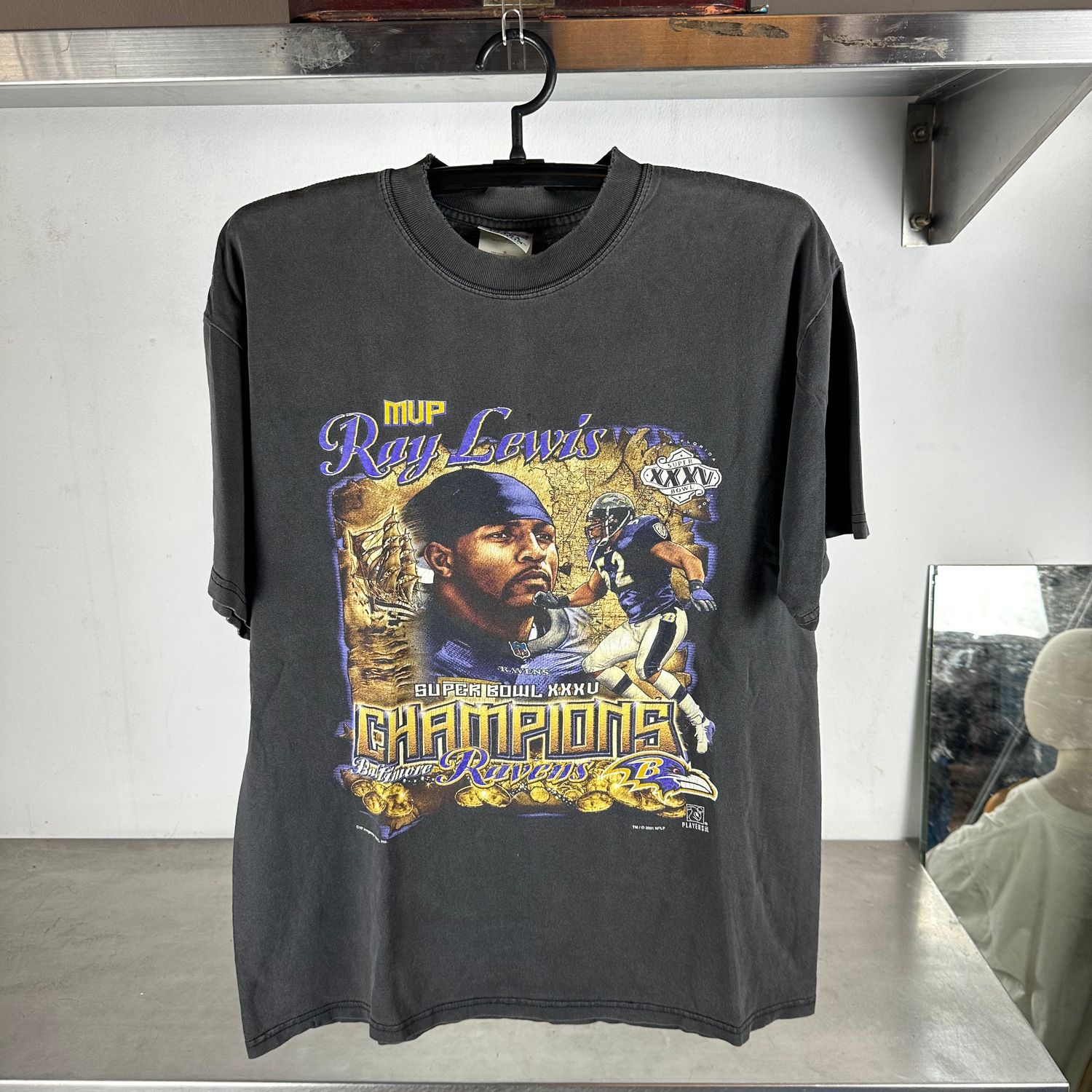 ​Vintage 2001 Ray Lewis Baltimore Ravens NFL MVP T-Shirt