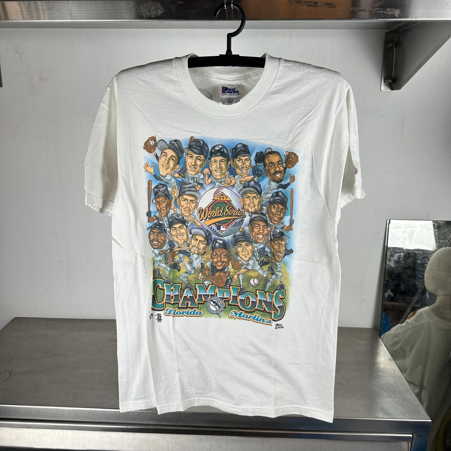 ​​Vintage 1997 Florida Marlins MLB World Champions Caricature T-Shirt