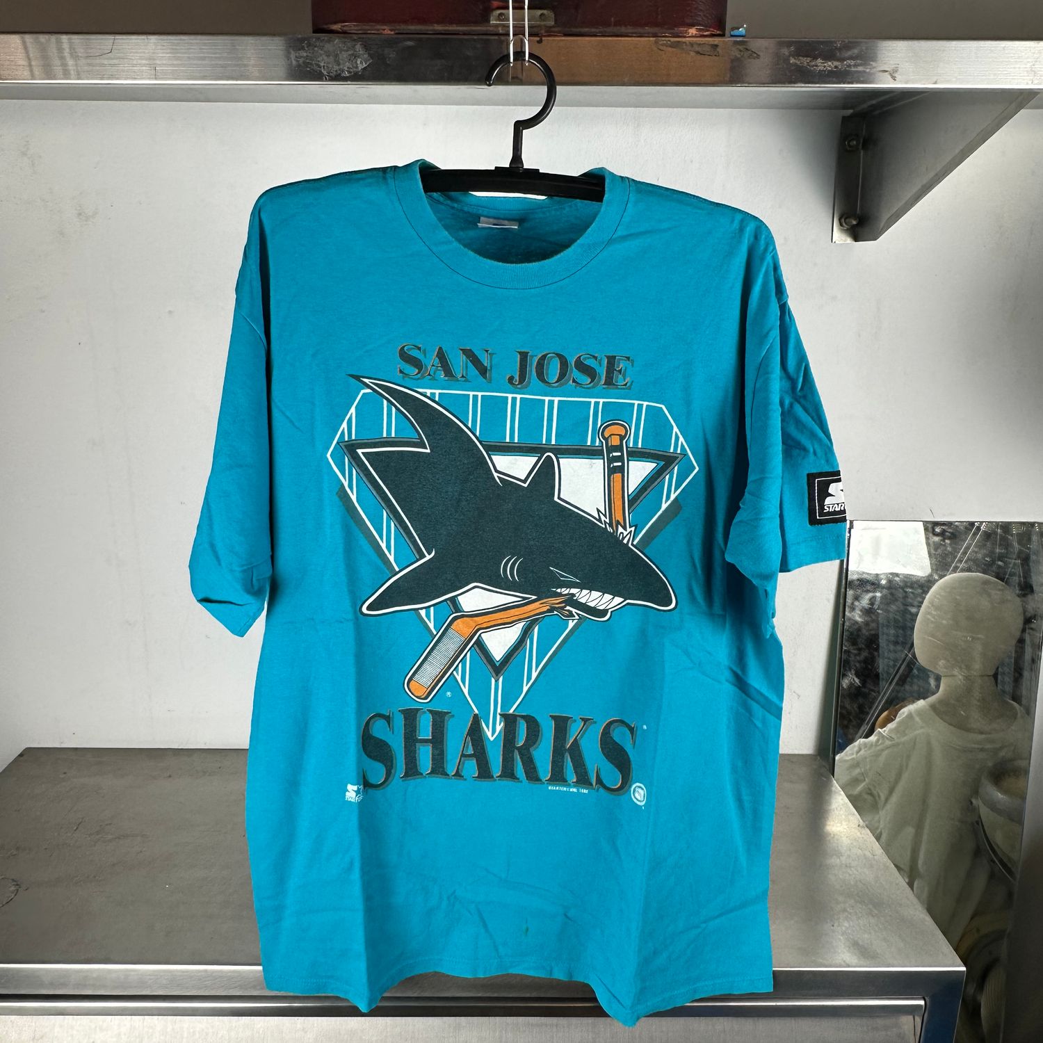 ​​​​Vintage 1992 San Jose Sharks NHL Starter Graphic XL T-Shirt