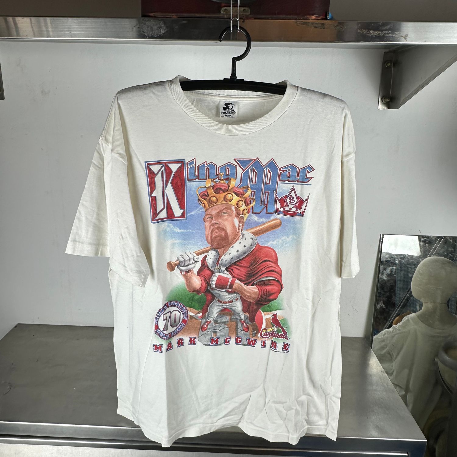 ​​​​​Vintage 1998 Mark McGwire Cardinals MLB King Mac Caricature T-Shirt