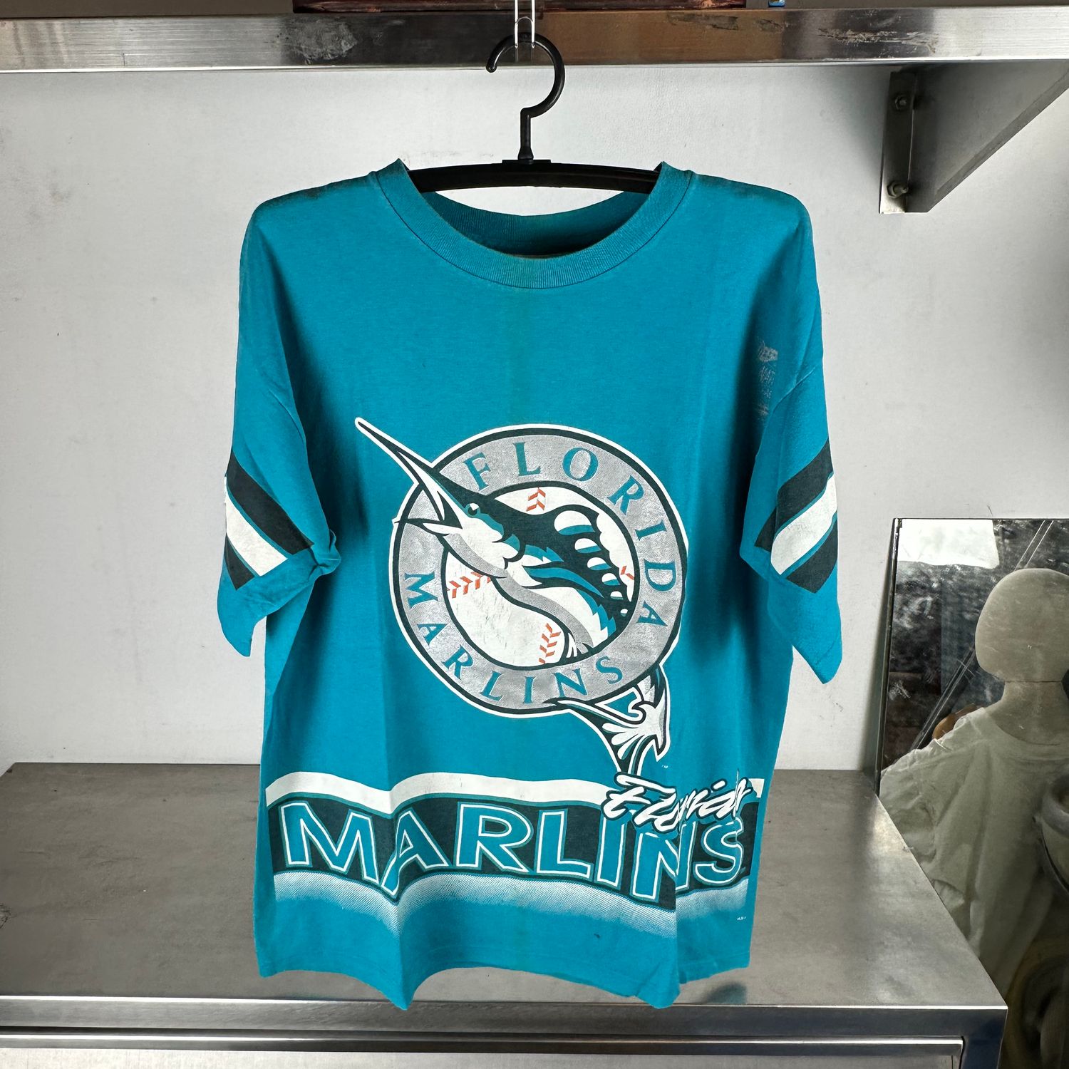 Vintage 90s Florida Marlins MLB AOP Salem Sportswear XL T-Shirt