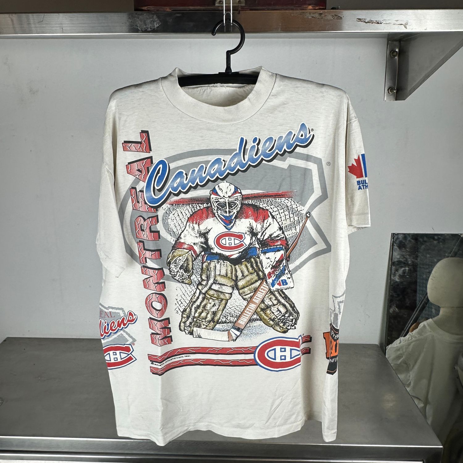 ​Vintage 1991 Montreal Canadiens Bulletin Athletic NHL AOP T-Shirt