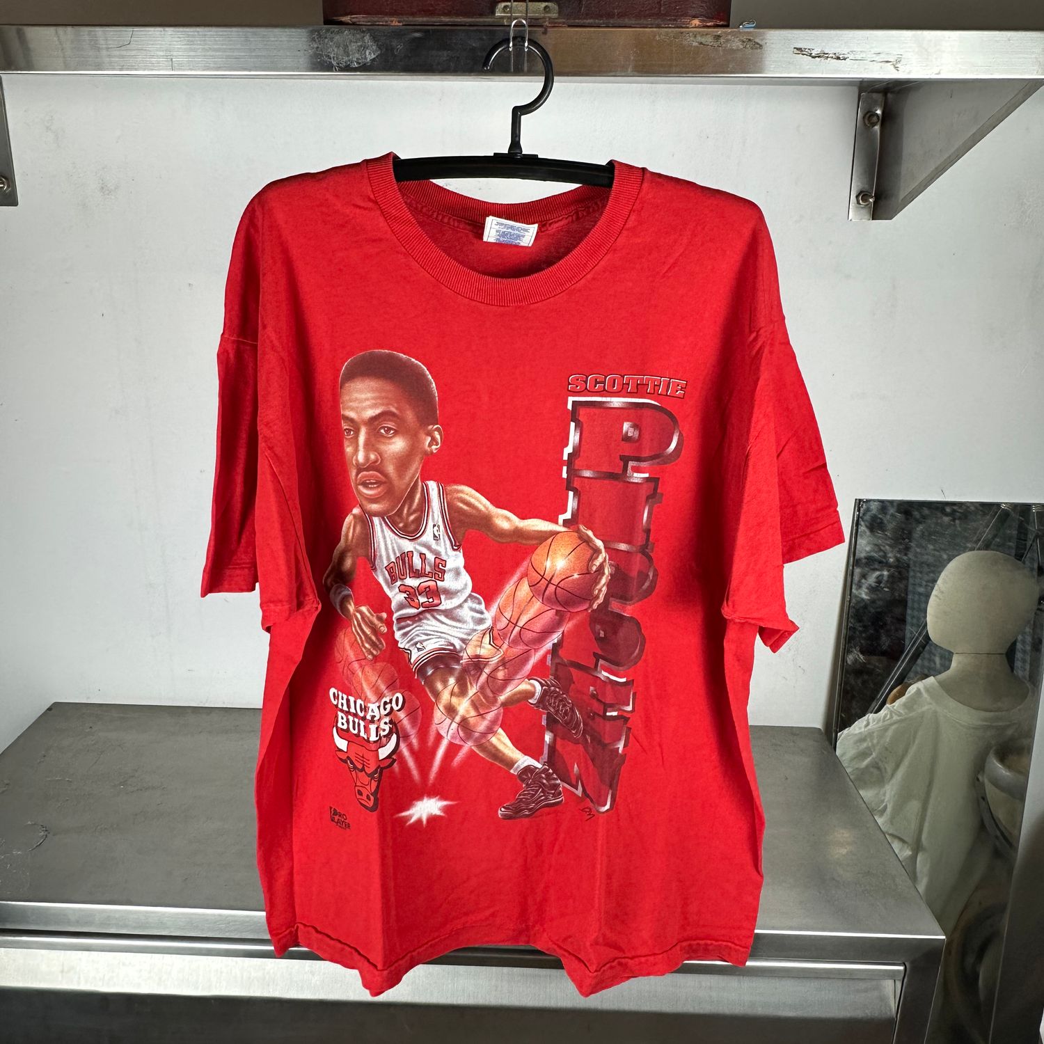 ​Vintage 90s Scottie Pippen Chicago Bulls NBA Caricature T-Shirt