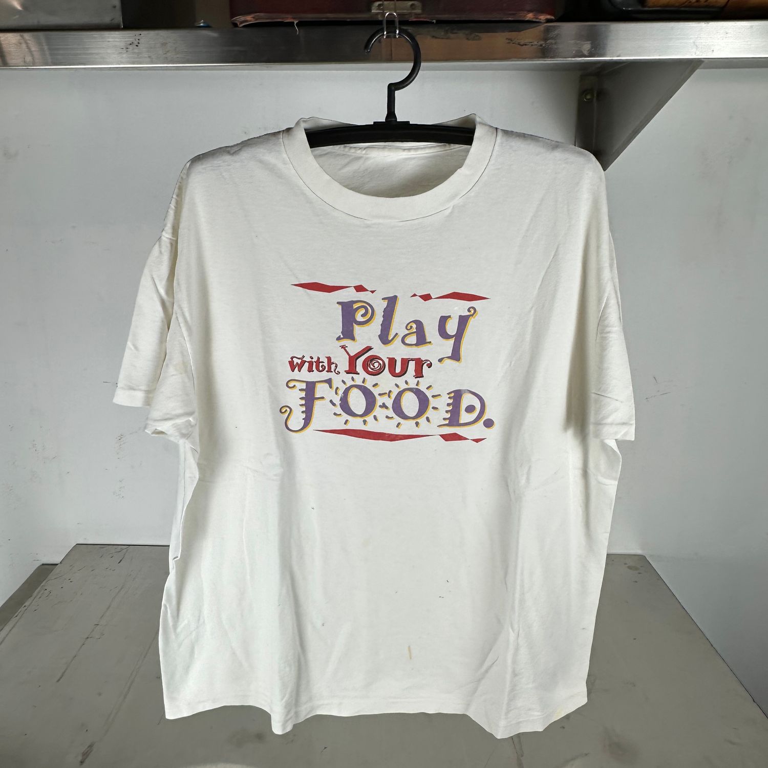 ​Vintage 90s Compaq CD-Rom Play With Your Food Promo T-Shirt