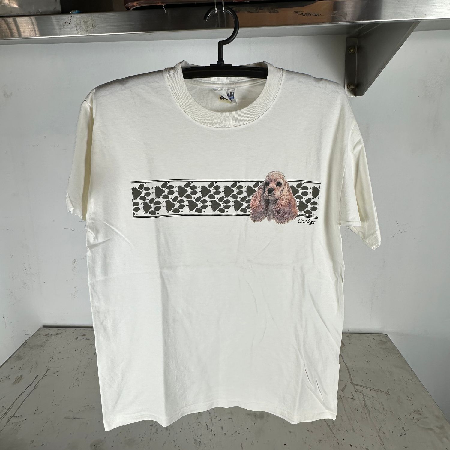 ​Vintage 2000s Cocker Spaniel Dog Artwork Graphic T-Shirt