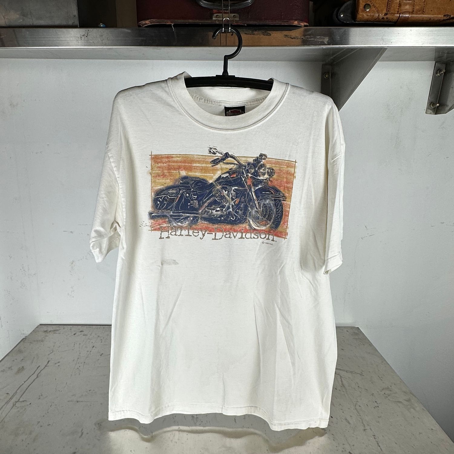 ​Vintage 1999 Harley Davidson Motorcycle Double Sided Graphic T-Shirt