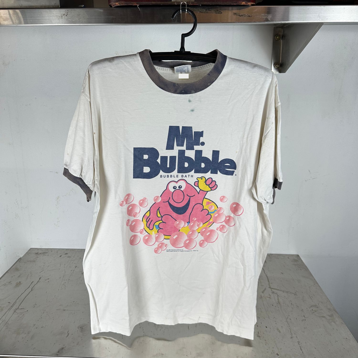 ​Vintage 1995 Mr. Bubble Bubble Bath Promo Graphic Ringer T-Shirt