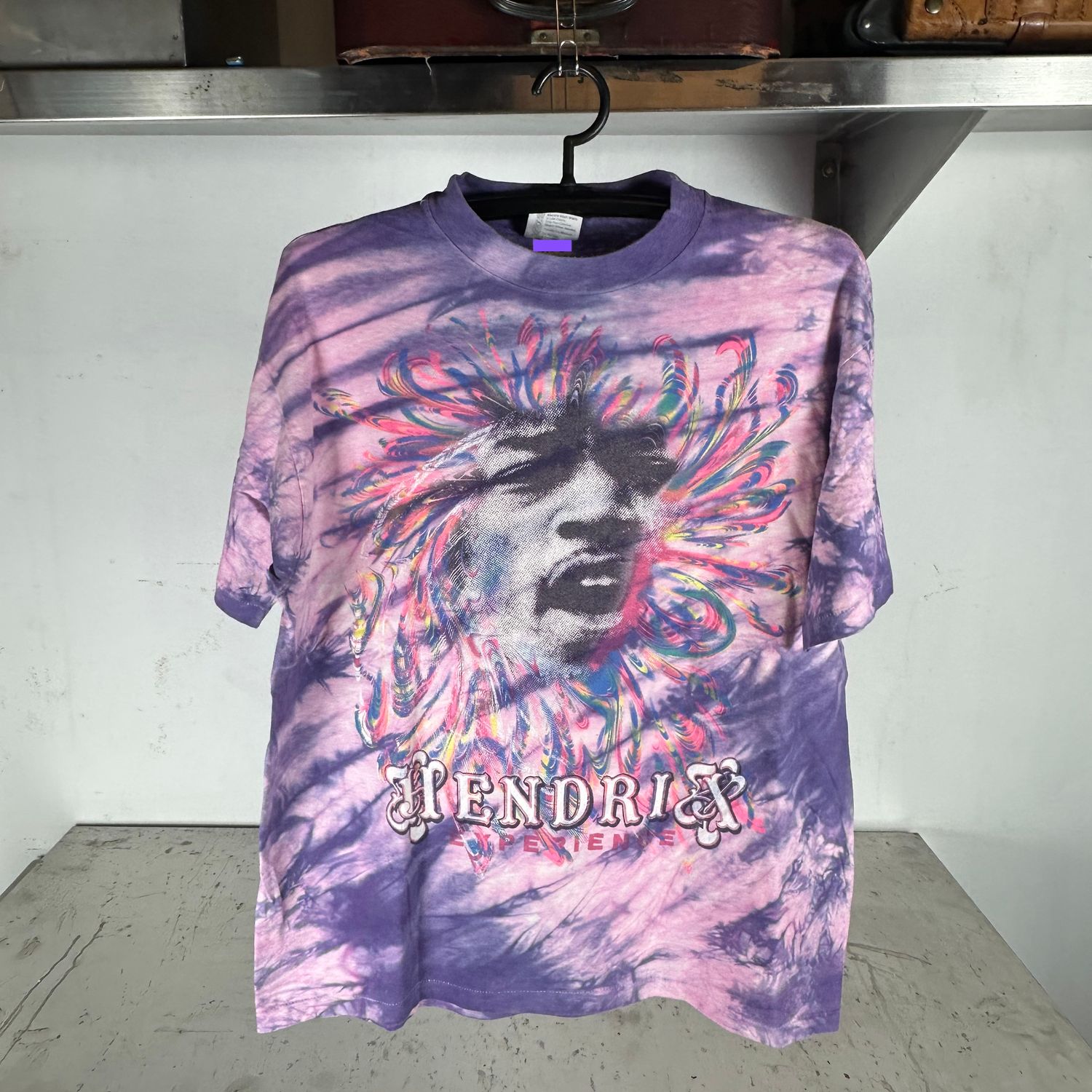 ​Vintage 90s Jimi Hendrix Experience Psychedelic Tie-Dye AOP T-Shirt