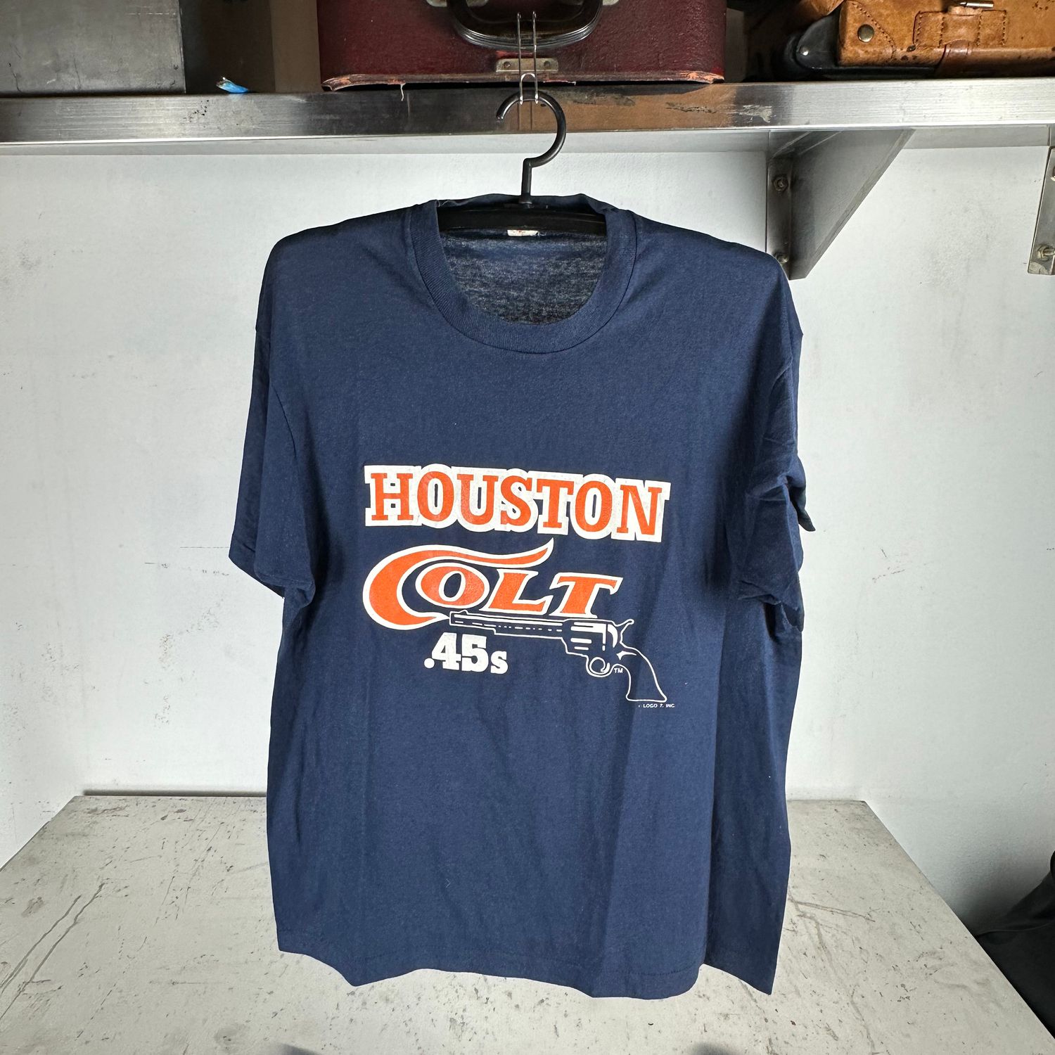 ​​Vintage 80s Colt 45 Revolver Houston Gun Graphic T-shirt