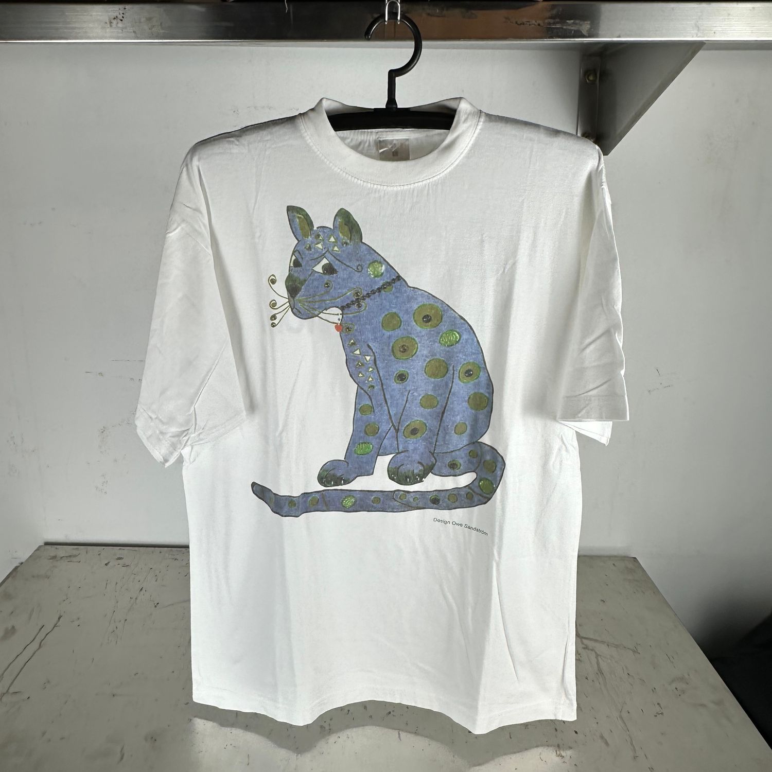 ​Vintage ABBA Owe Sandstrom Blue Cat Artwork T-shirt