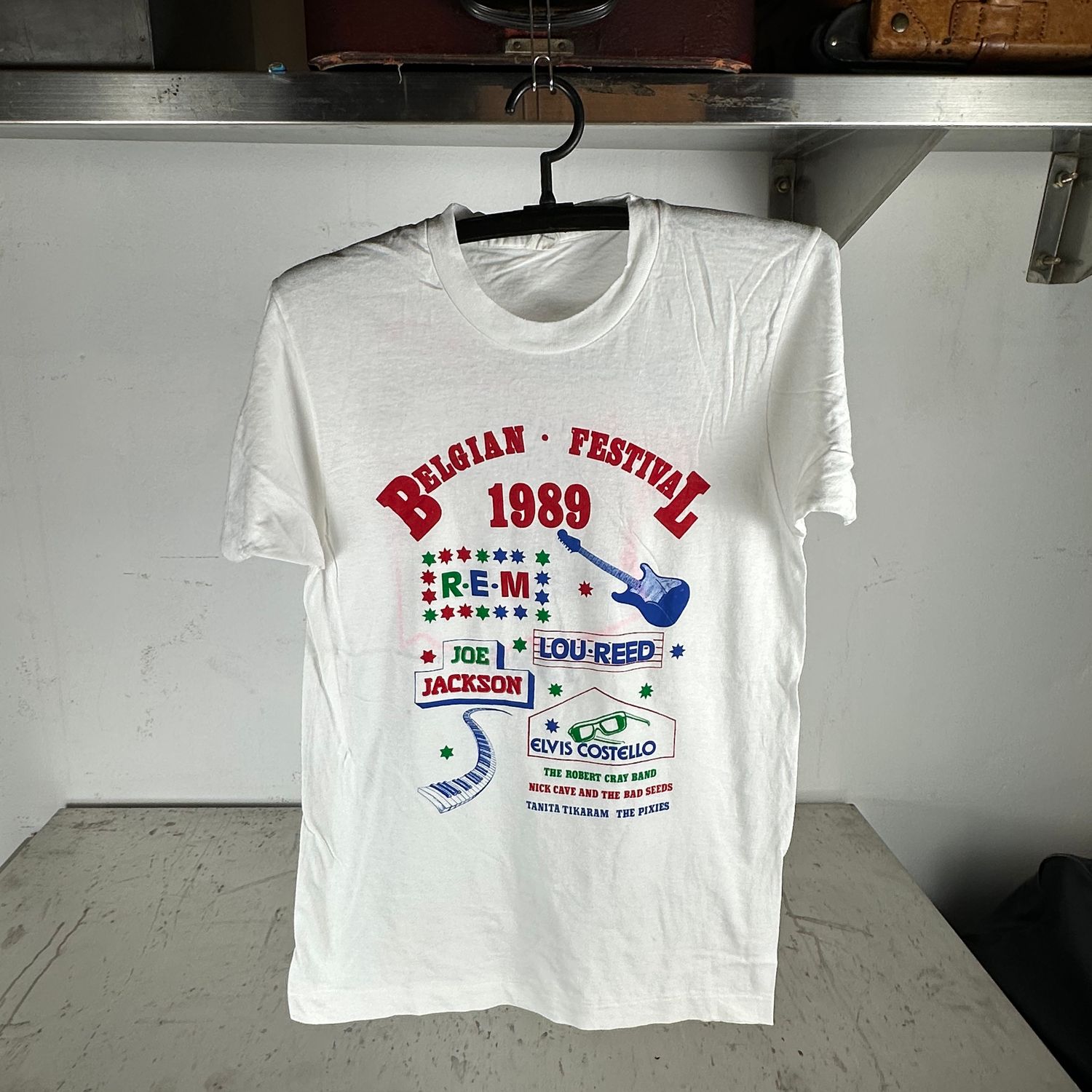 ​Vintage 1989 REM, Lou Reed Belgian Music Festival Concert T-shirt