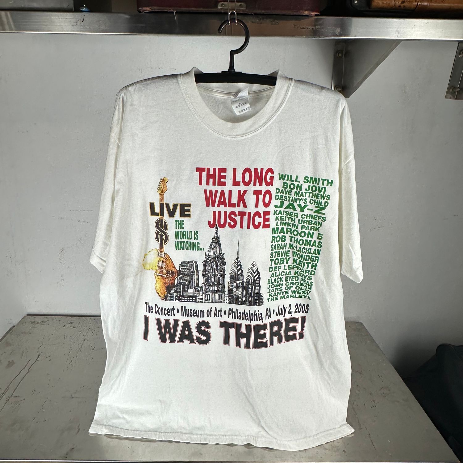 ​Vintage 2005 Live 8 The Long Walk to Justice Graphic XL T-shirt