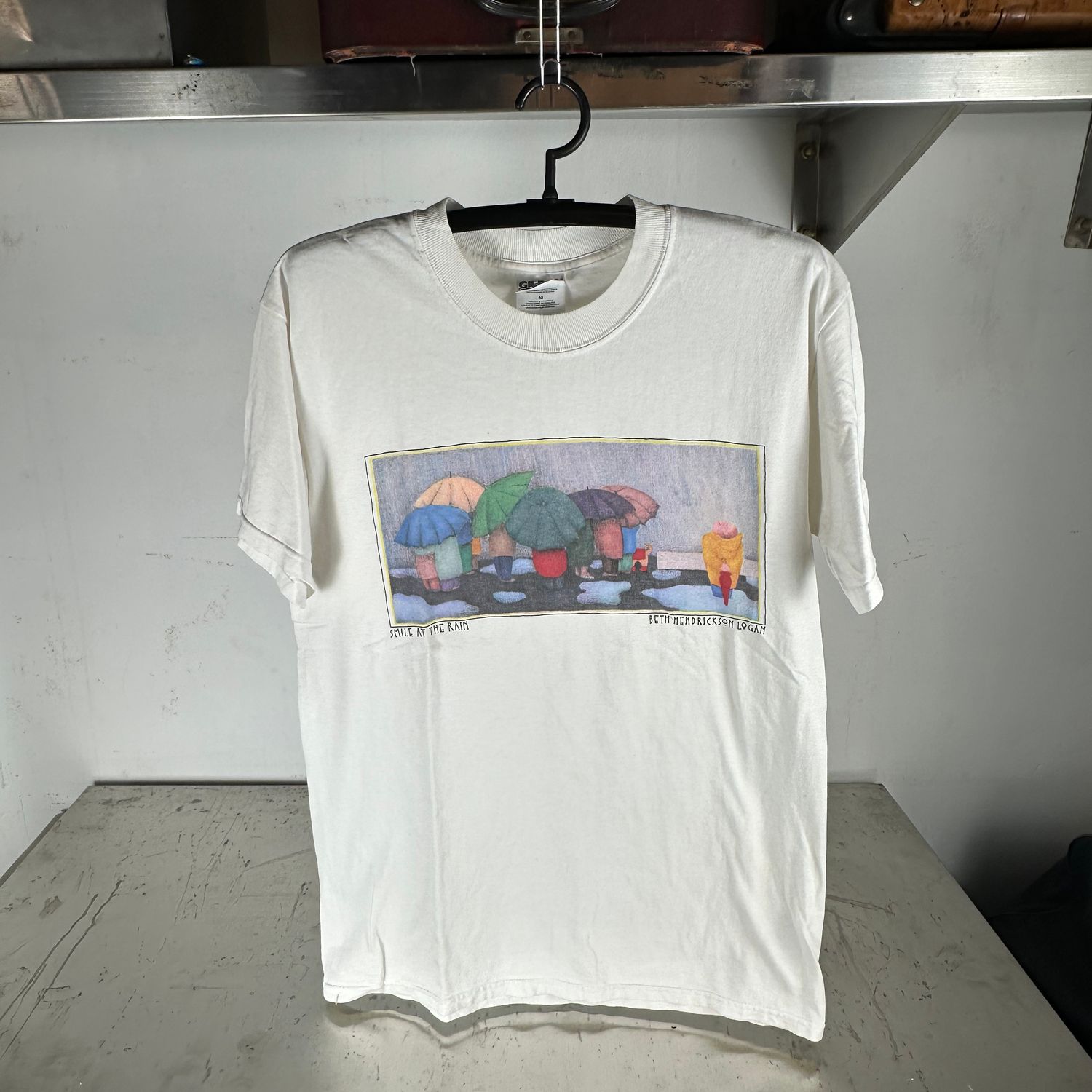 ​Vintage 90s Beth Hendrickson Logan Smile At The Rain Artwork T-shirt