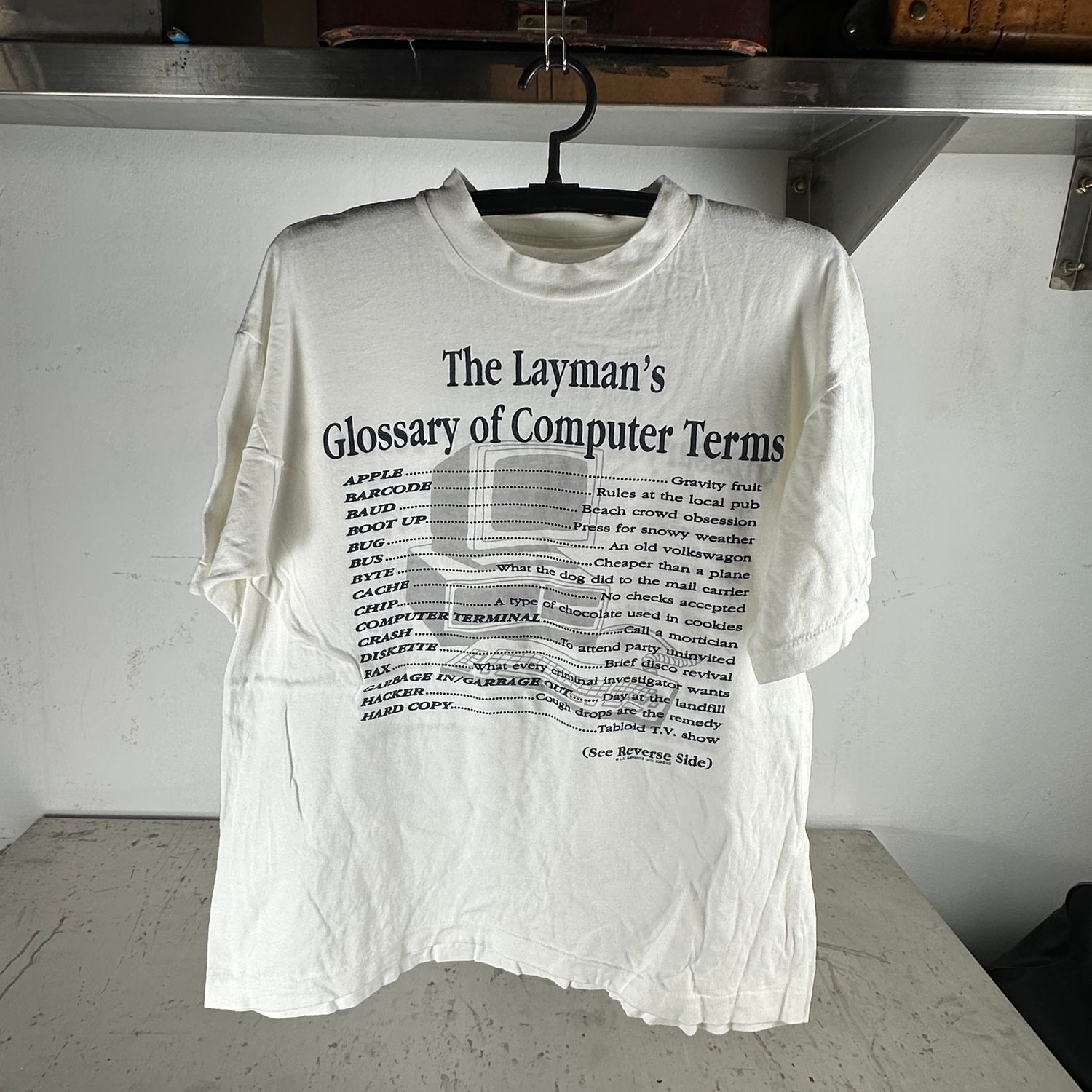 ​​Vintage 90s The Layman's Glossary of Computer Terms Humor XL T-shirt