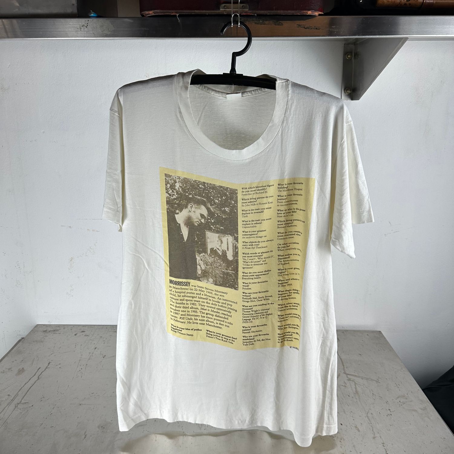 ​​Vintage 1991 Morrissey The Smiths Interview Graphic Large T-shirt